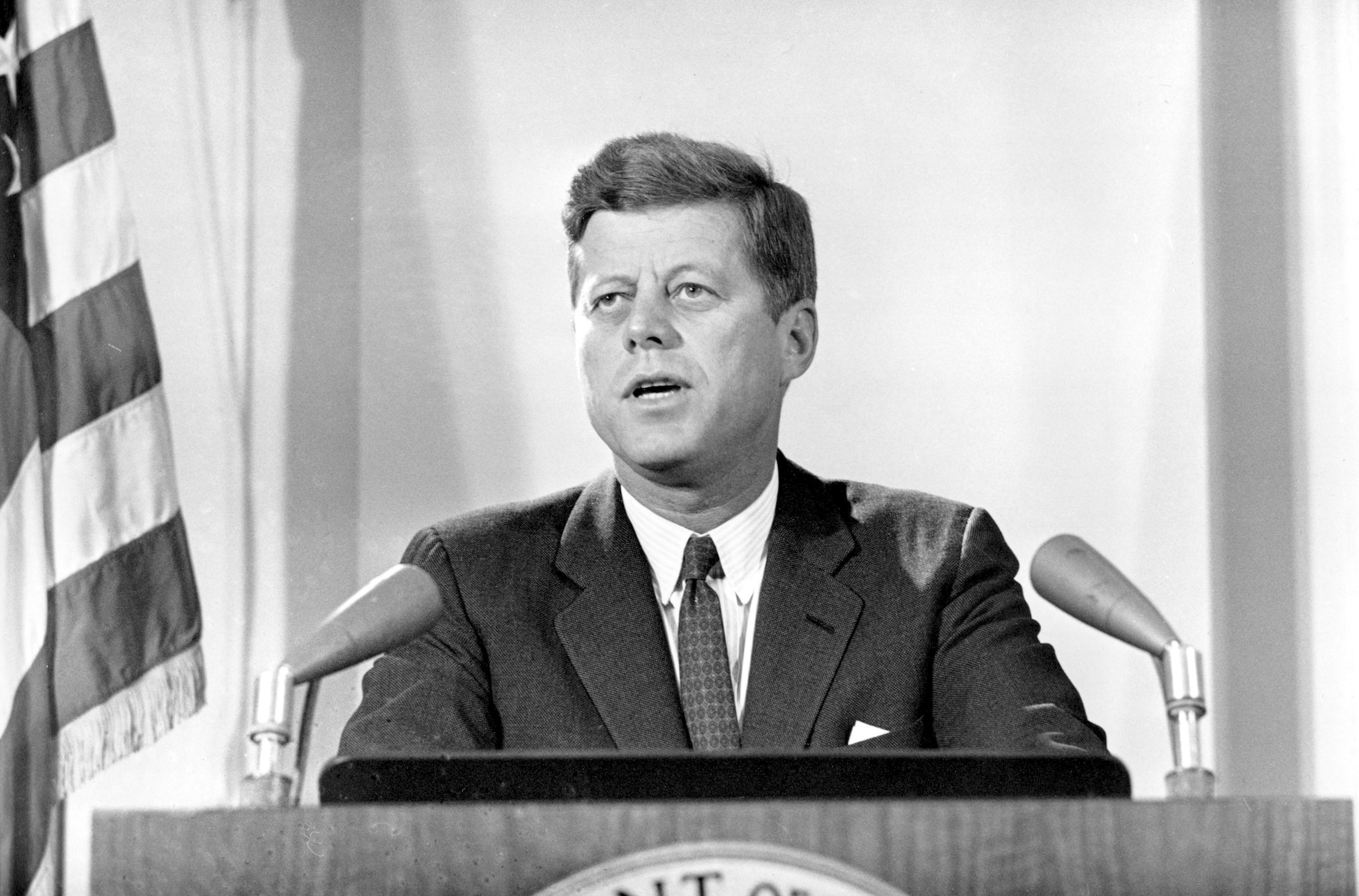 John F. Kennedy Iconic HD Wallpaper - Timeless Leadership Portrait