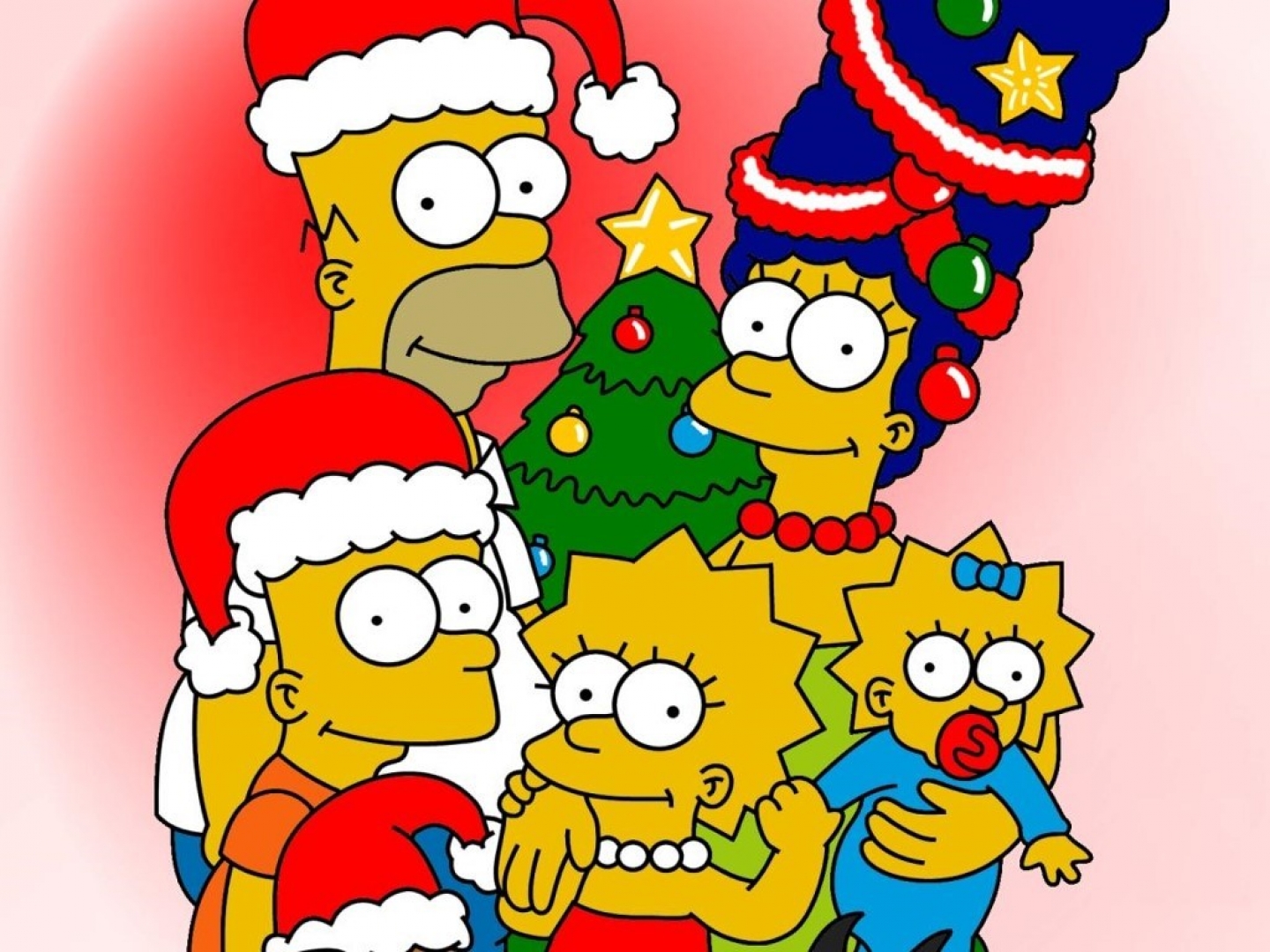 The Simpsons Family HD Wallpaper A Festive Holiday Celebration