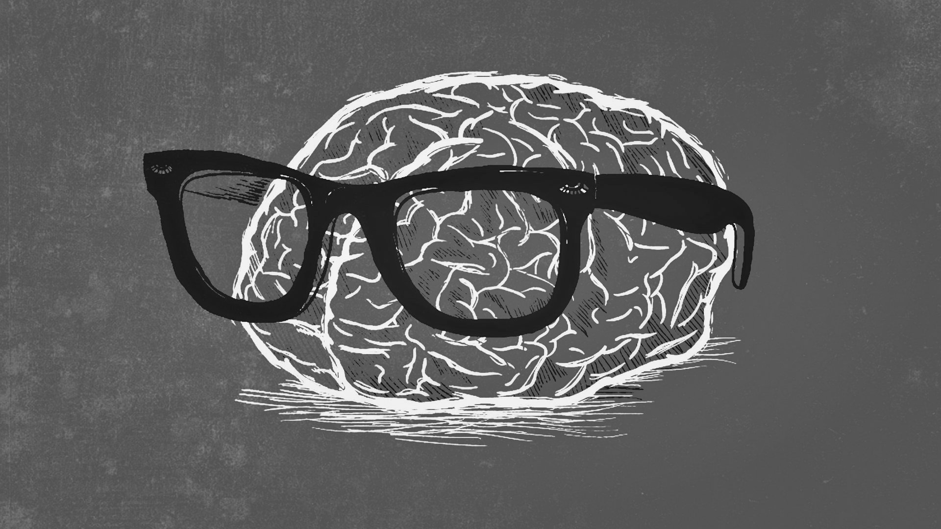 Nerd Brain (Gray Color) HD Wallpaper Background Image 1920x1080
