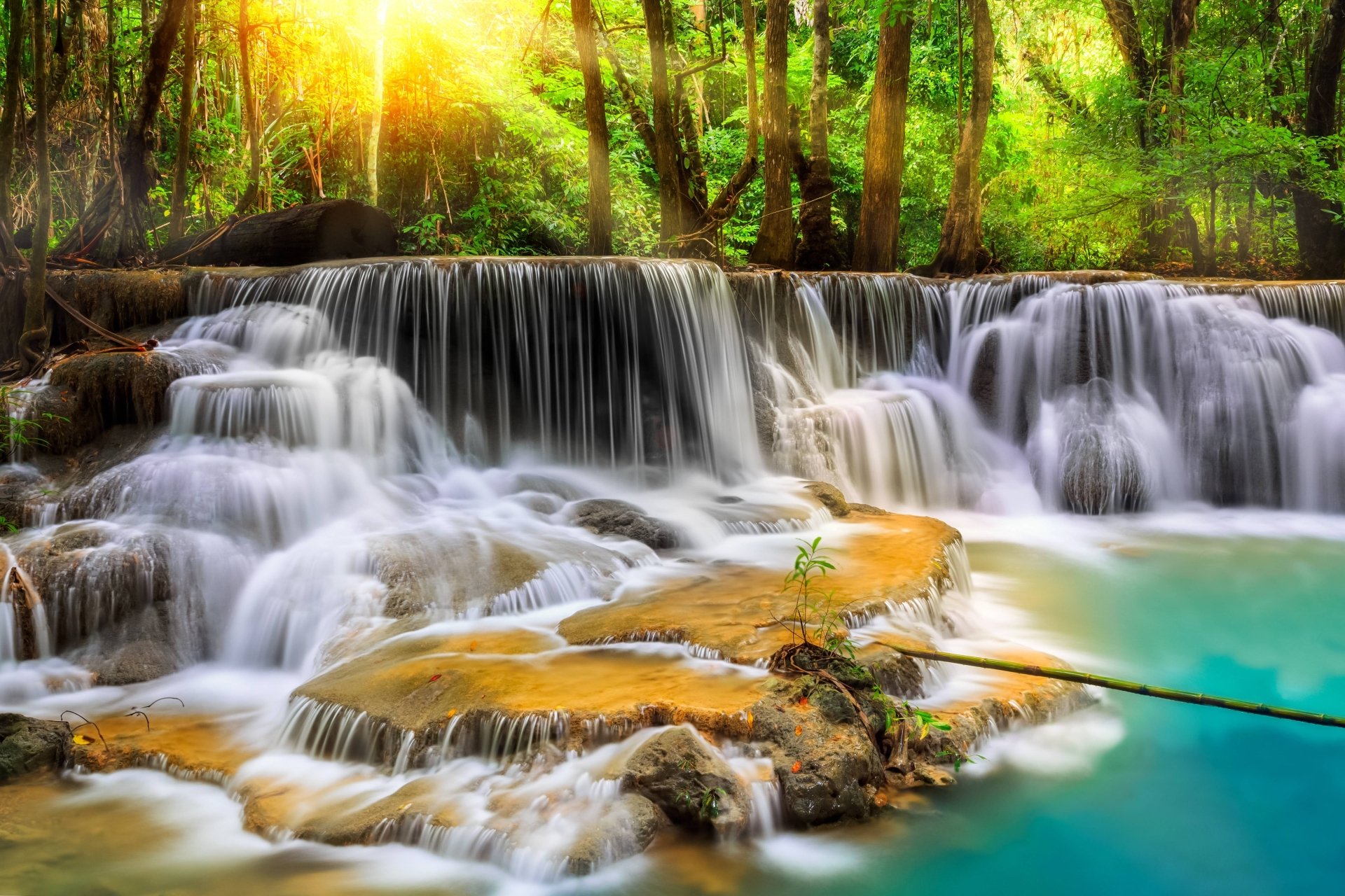 Level five of Erawan Waterfall in Kanchanaburi Province