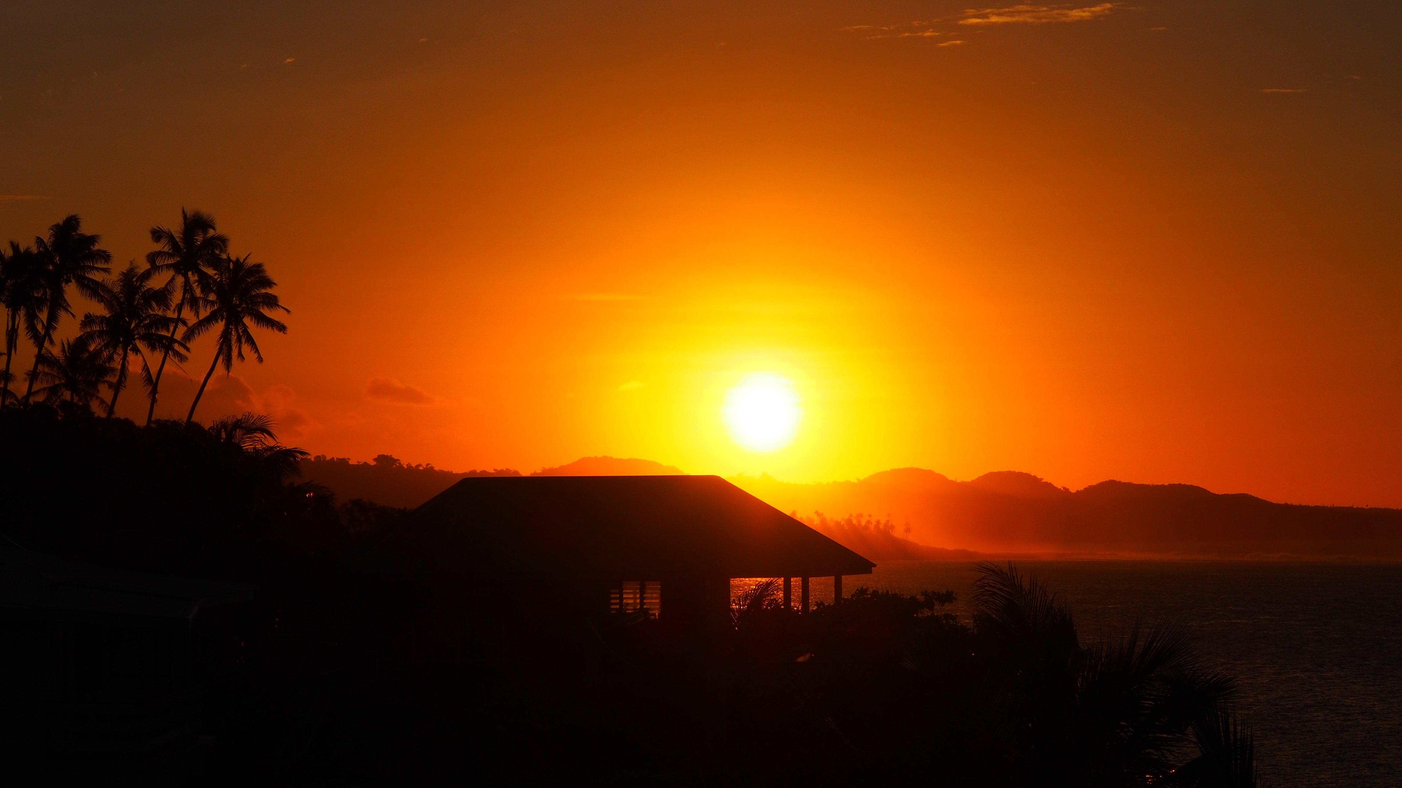 Samoan Sunset 4k Ultra HD Wallpaper Background Image