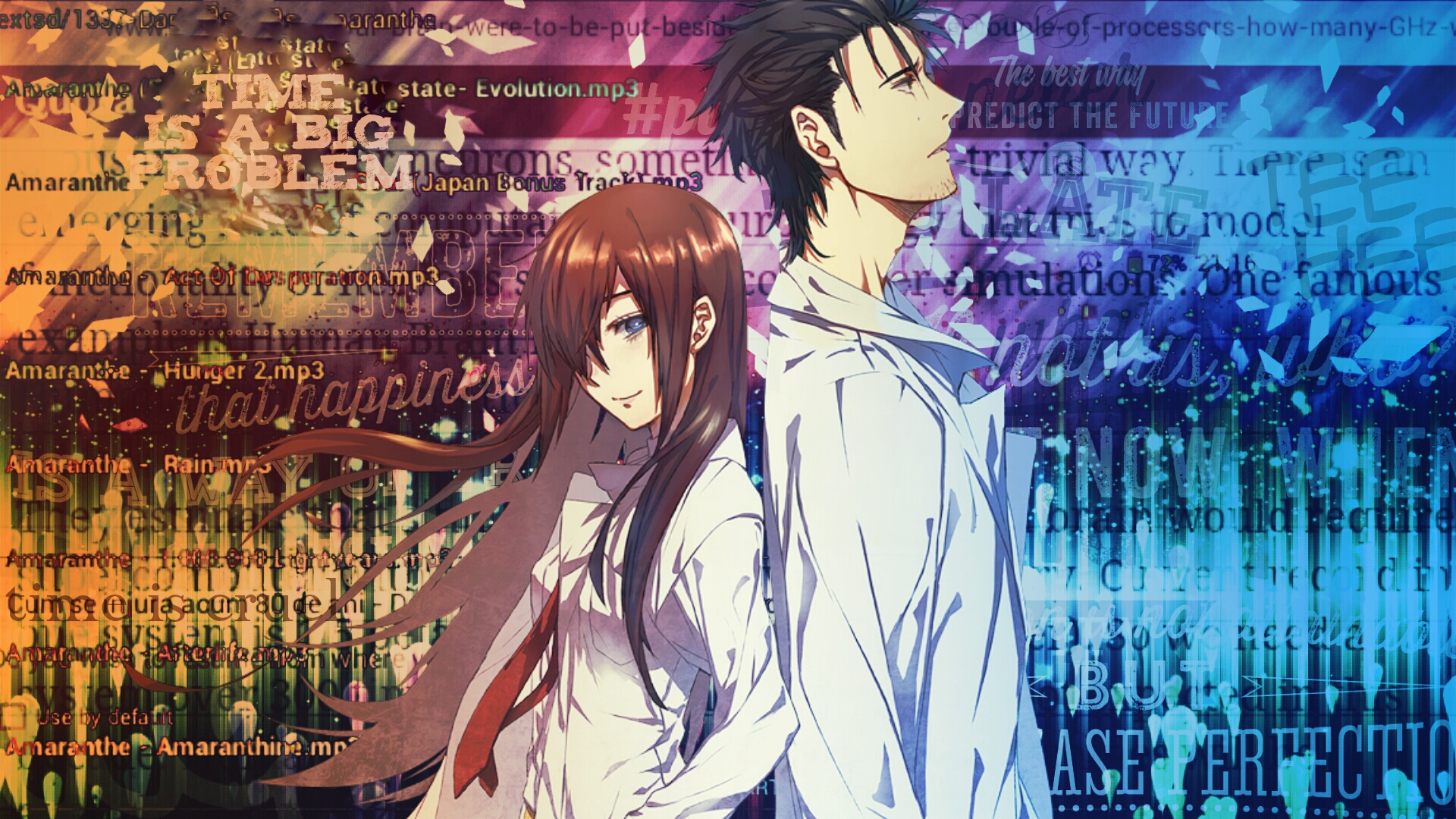 Kurisu Makise and Rintarou Okabe Full HD Wallpaper and Background Image 1920x1080 ID631095