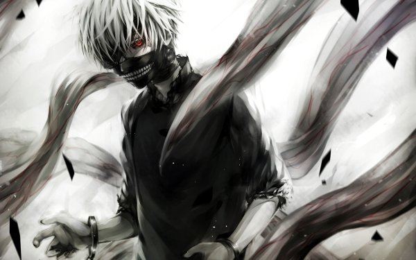 Ken Kaneki, Red Eyes, Boy and Kagune (Tokyo Ghoul) HD