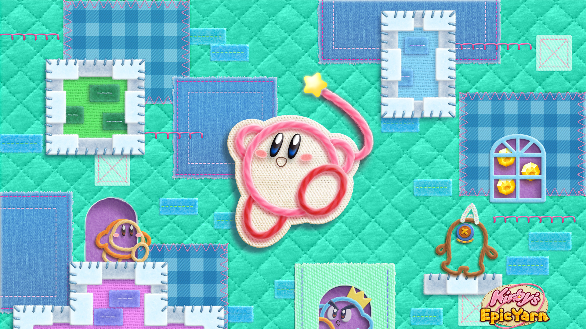 Download Kirby Video Game Kirby's Epic Yarn HD Wallpaper