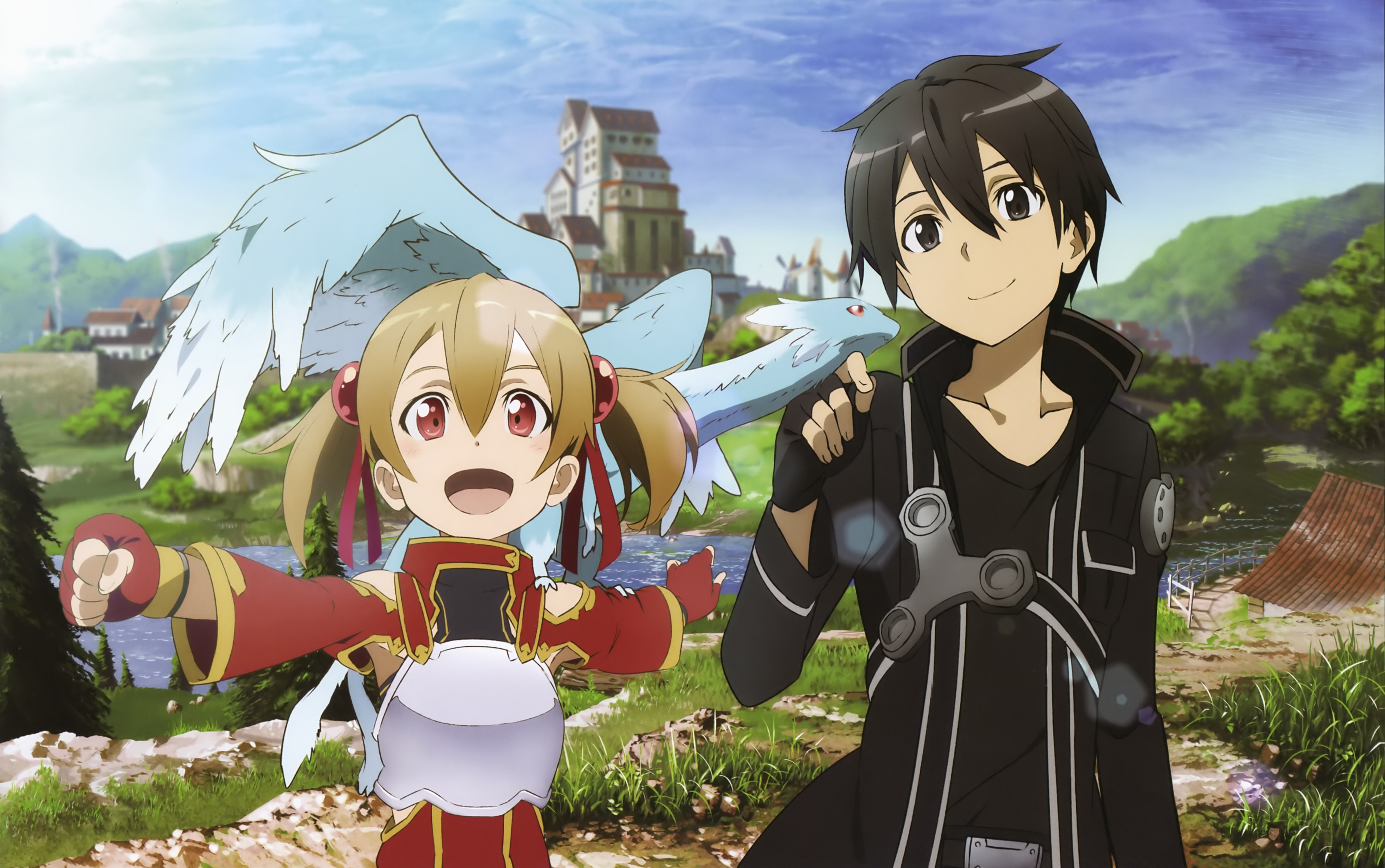 Silica and Kirito 4k Ultra HD Wallpaper Background Image 4060x2545