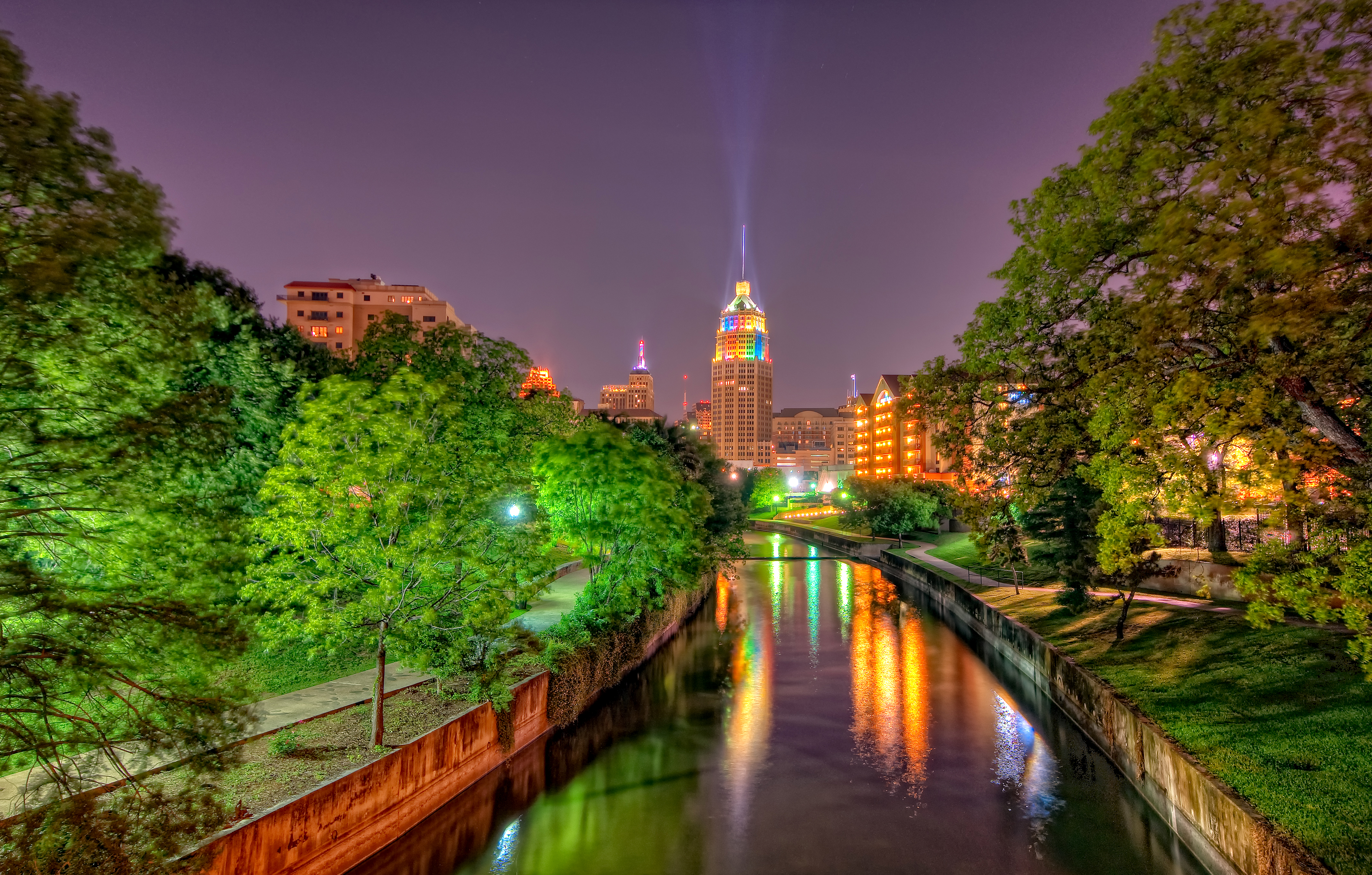 View of San Antonio, Texas at Night
