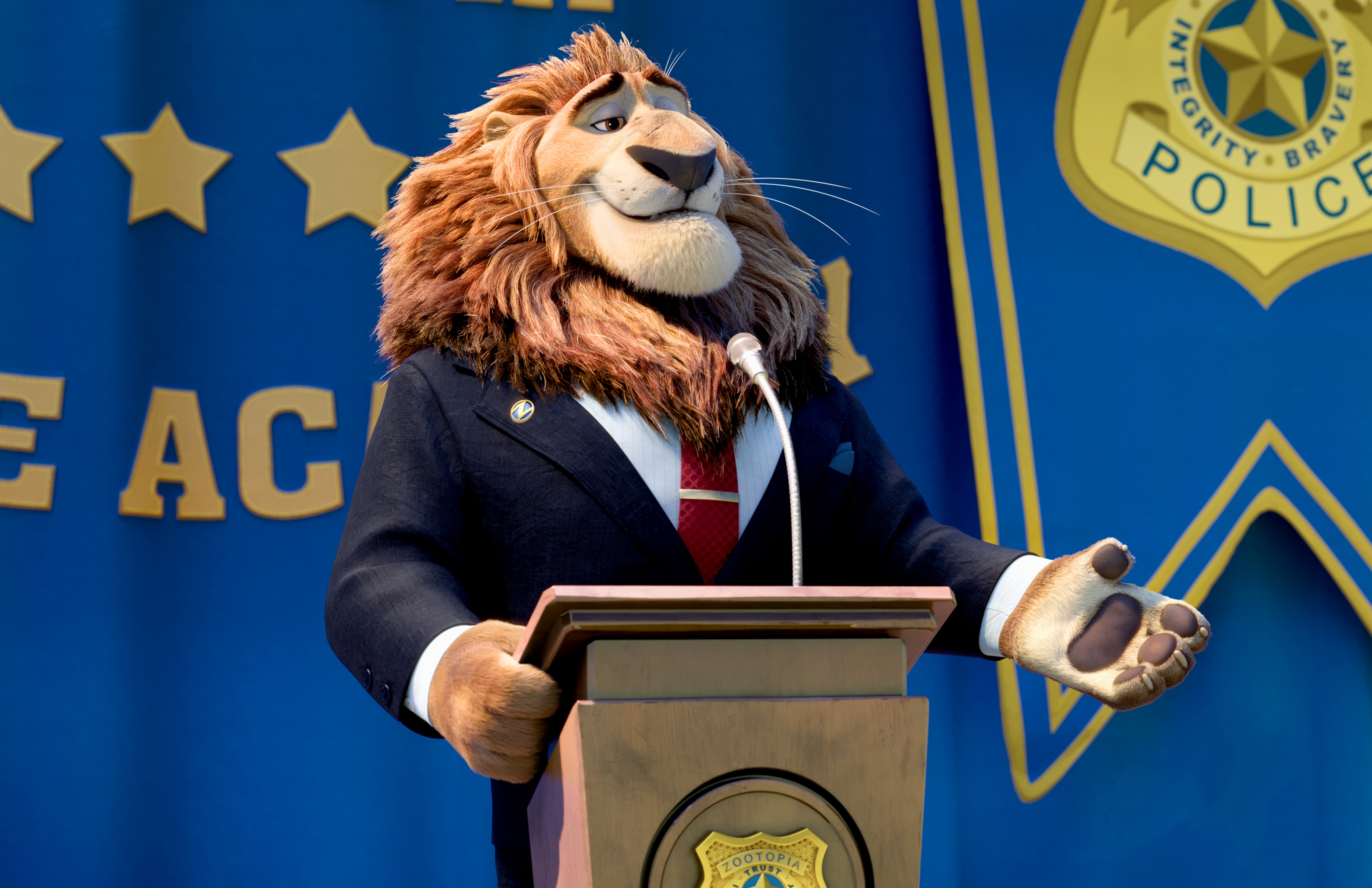 Mayor Lionheart from Zootopia Stunning 4K Ultra HD Wallpaper