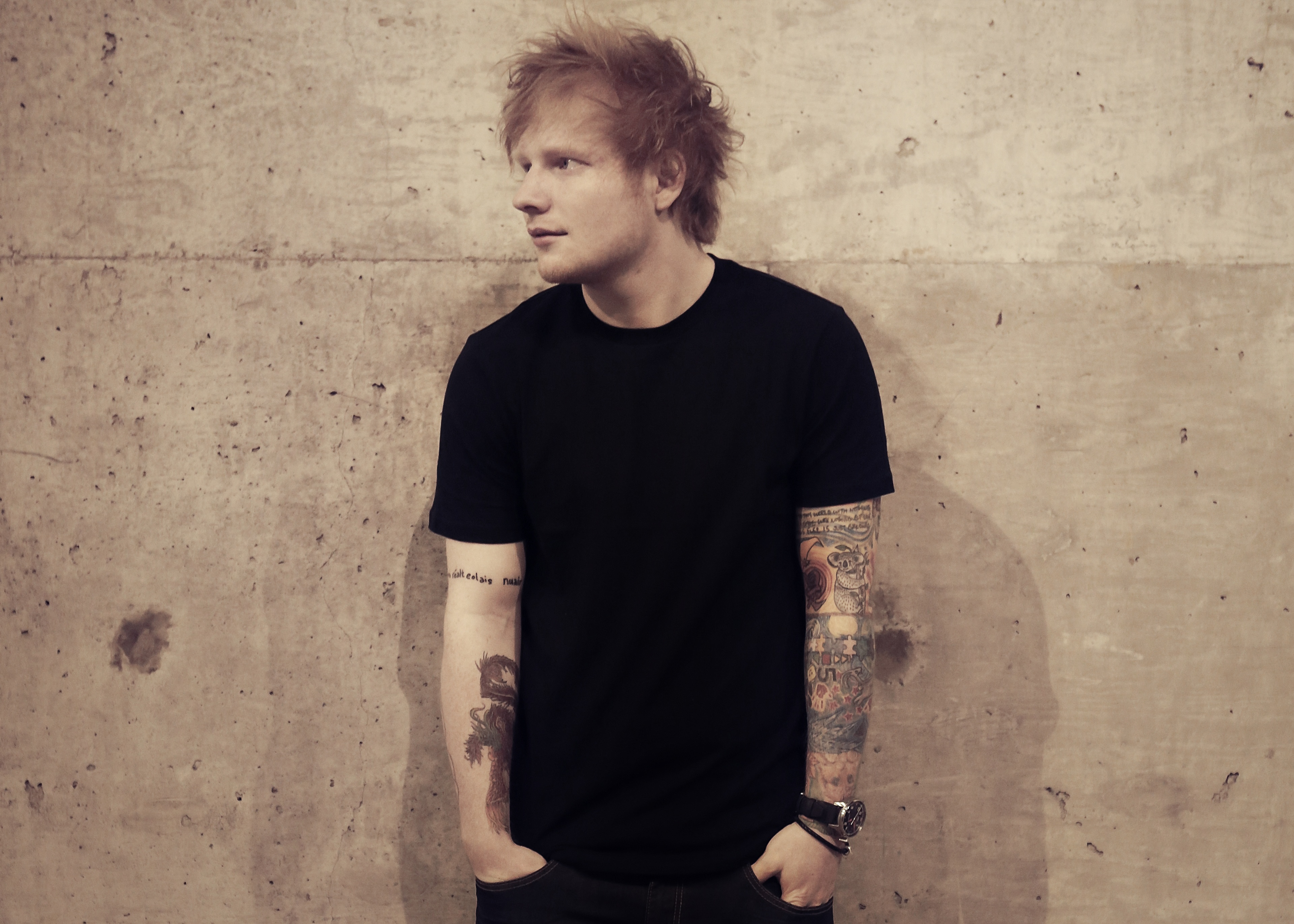 Ed Sheeran Tattooed Music Icon 4K Ultra HD Wallpaper