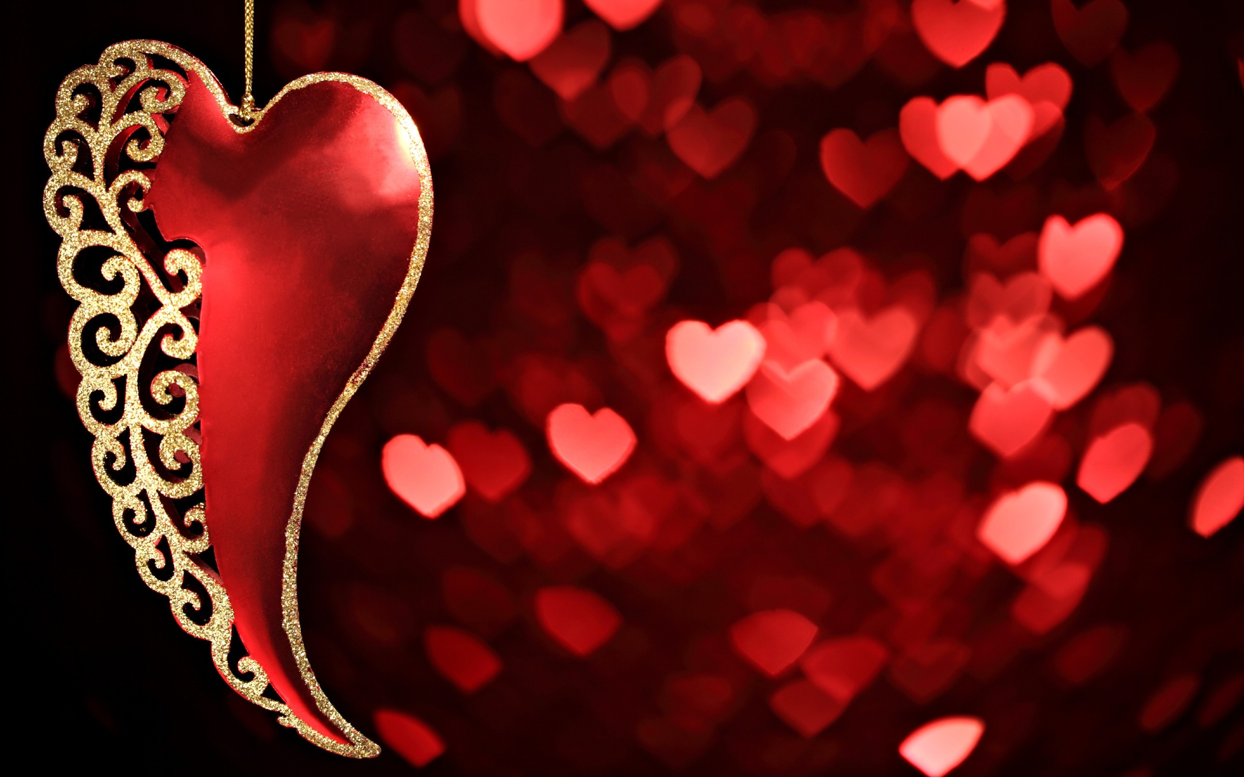 Download Red Heart Artistic Love HD Wallpaper