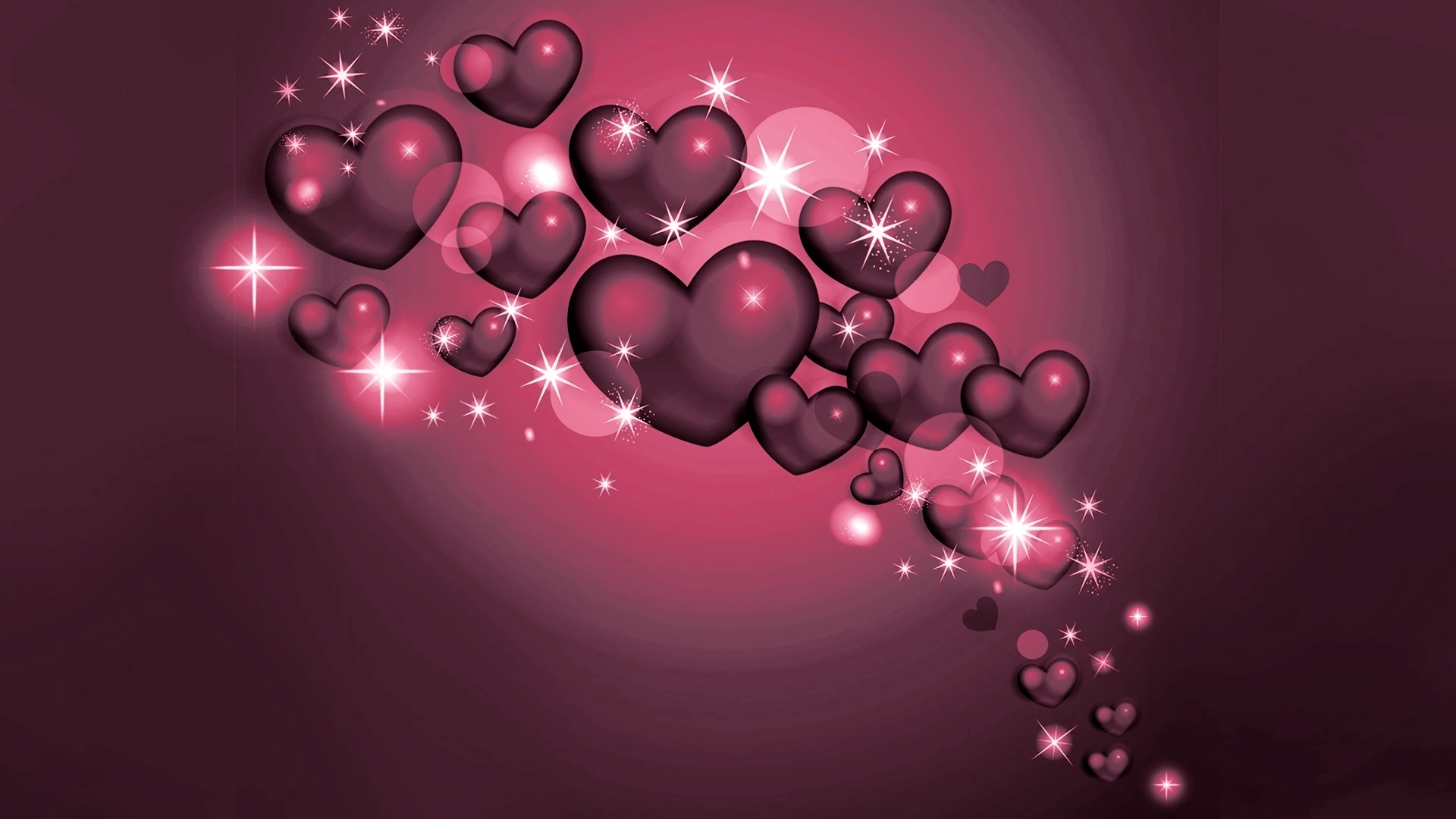 Download Sparkles Pink Artistic Heart HD Wallpaper