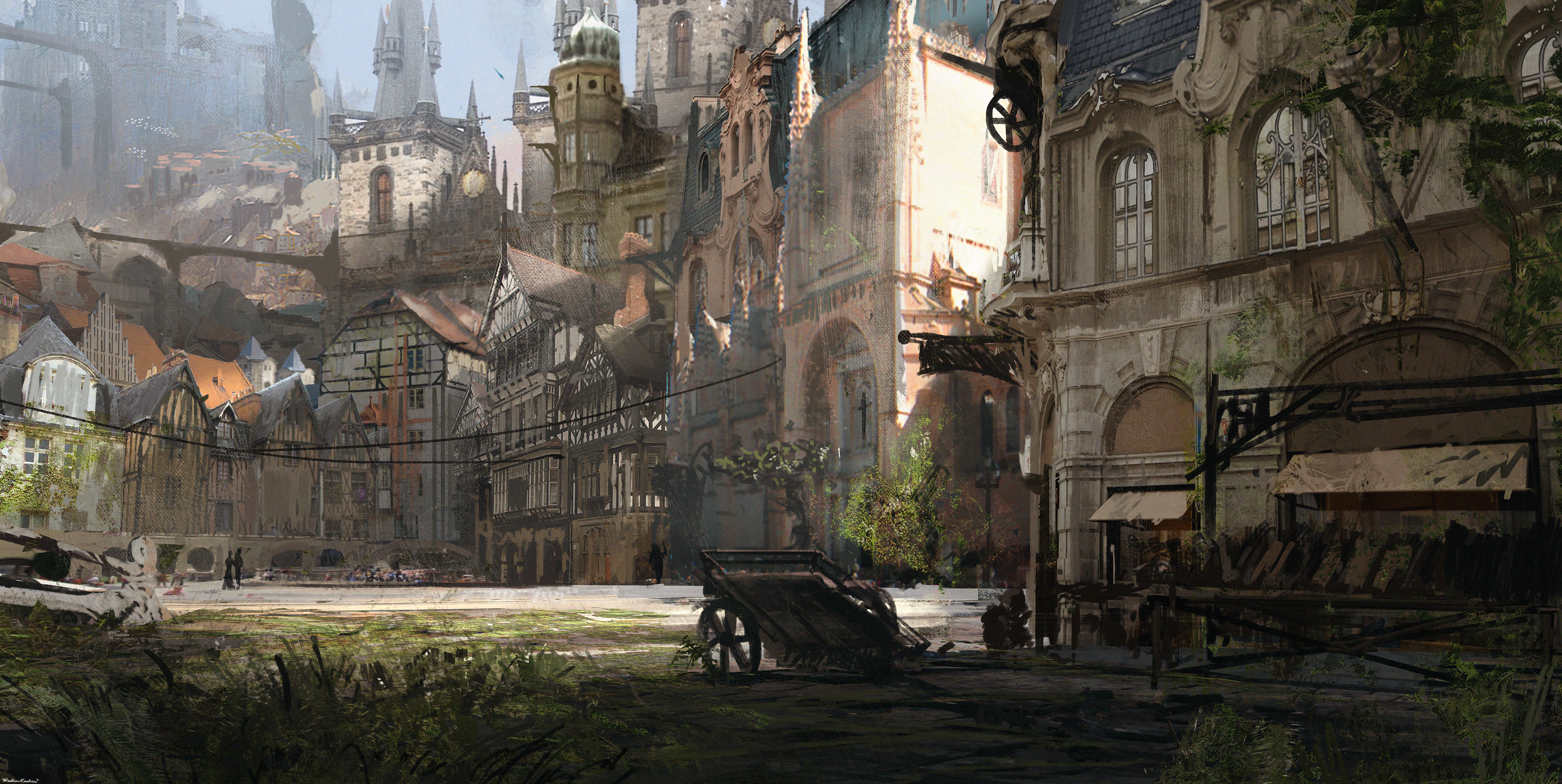 Download House Fantasy City HD Wallpaper by Wadim Kashin