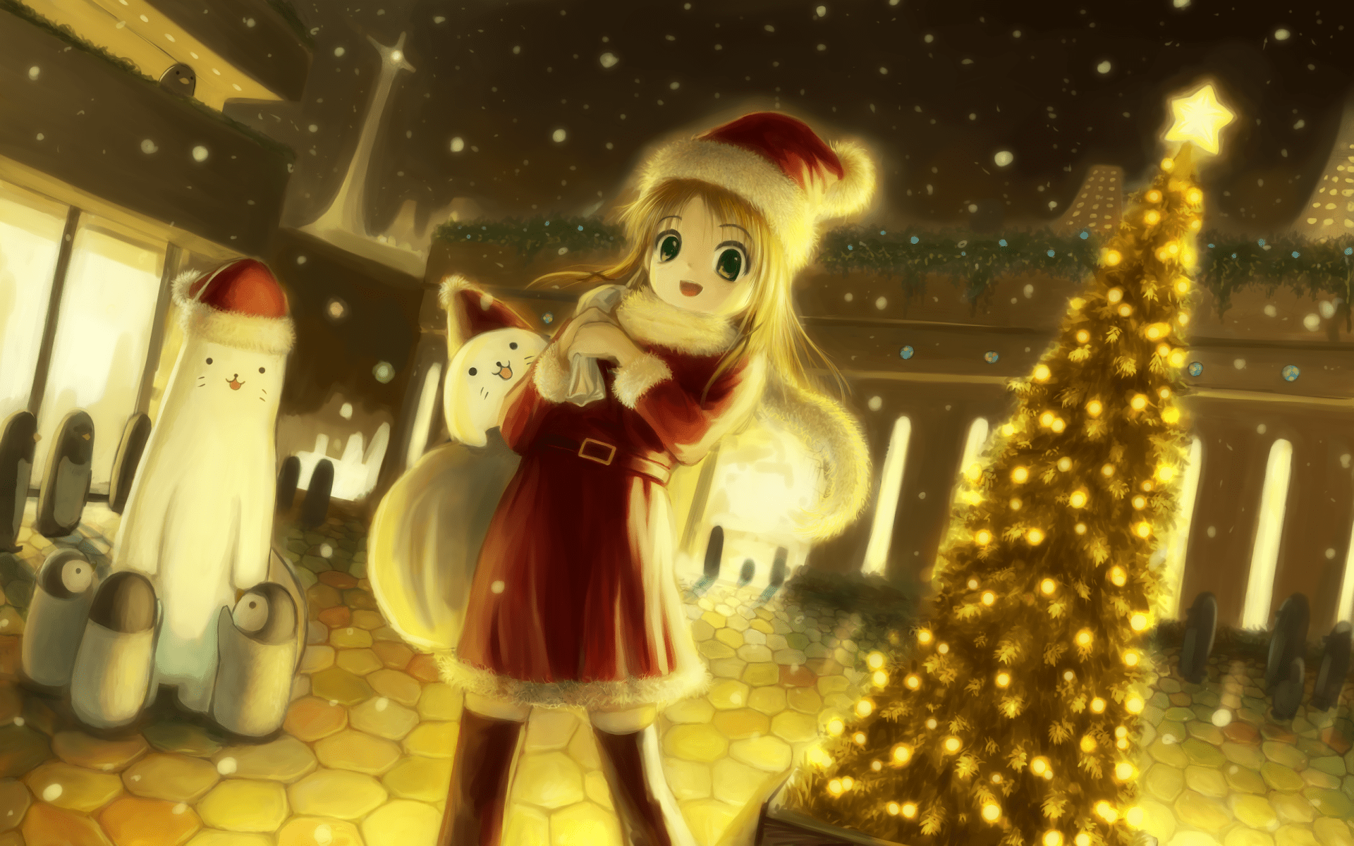 Download Anime Christmas Anime Christmas HD Wallpaper