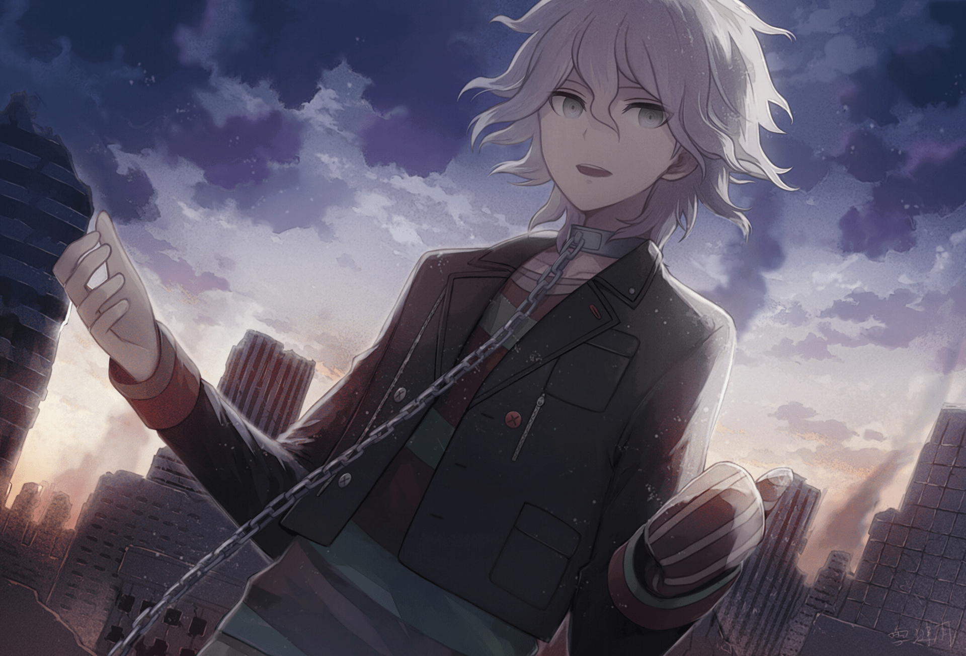 Nagito Komaeda HD Wallpaper from Danganronpa Another Episode by Xue Lian Yue