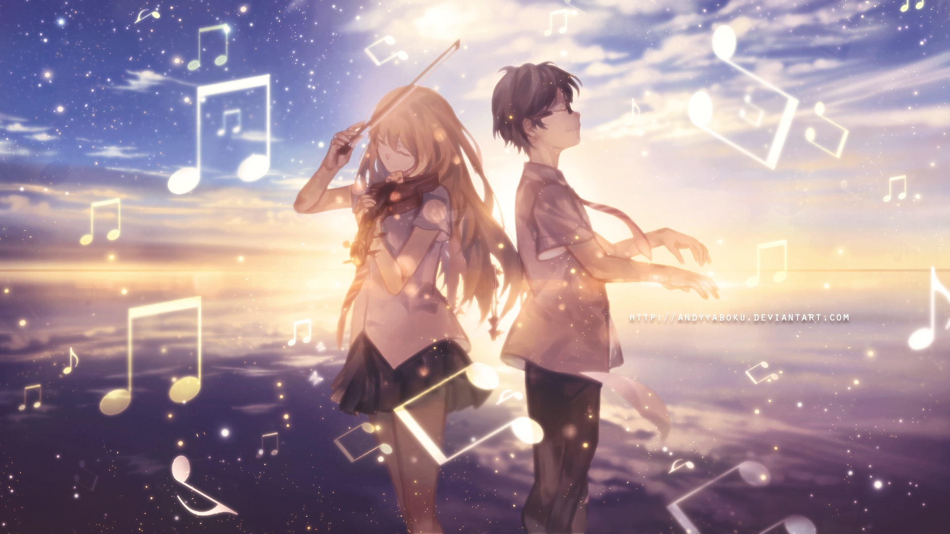 Magical Moments Your Lie in April HD Wallpaper by AndyYaboku
