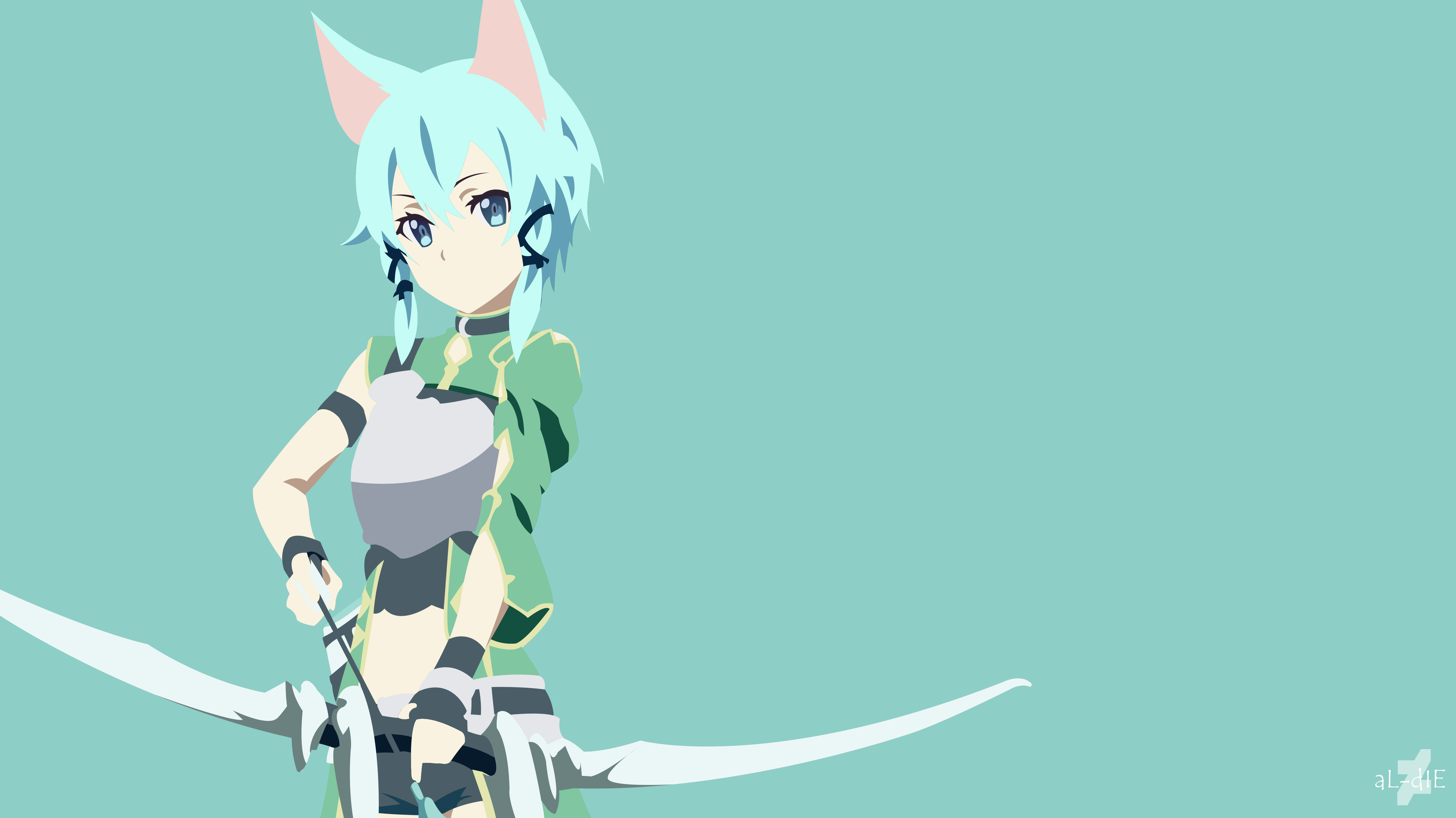 Download Minimalist Sinon (Sword Art Online) Shino Asada Anime Sword Art Online II 4k Ultra HD