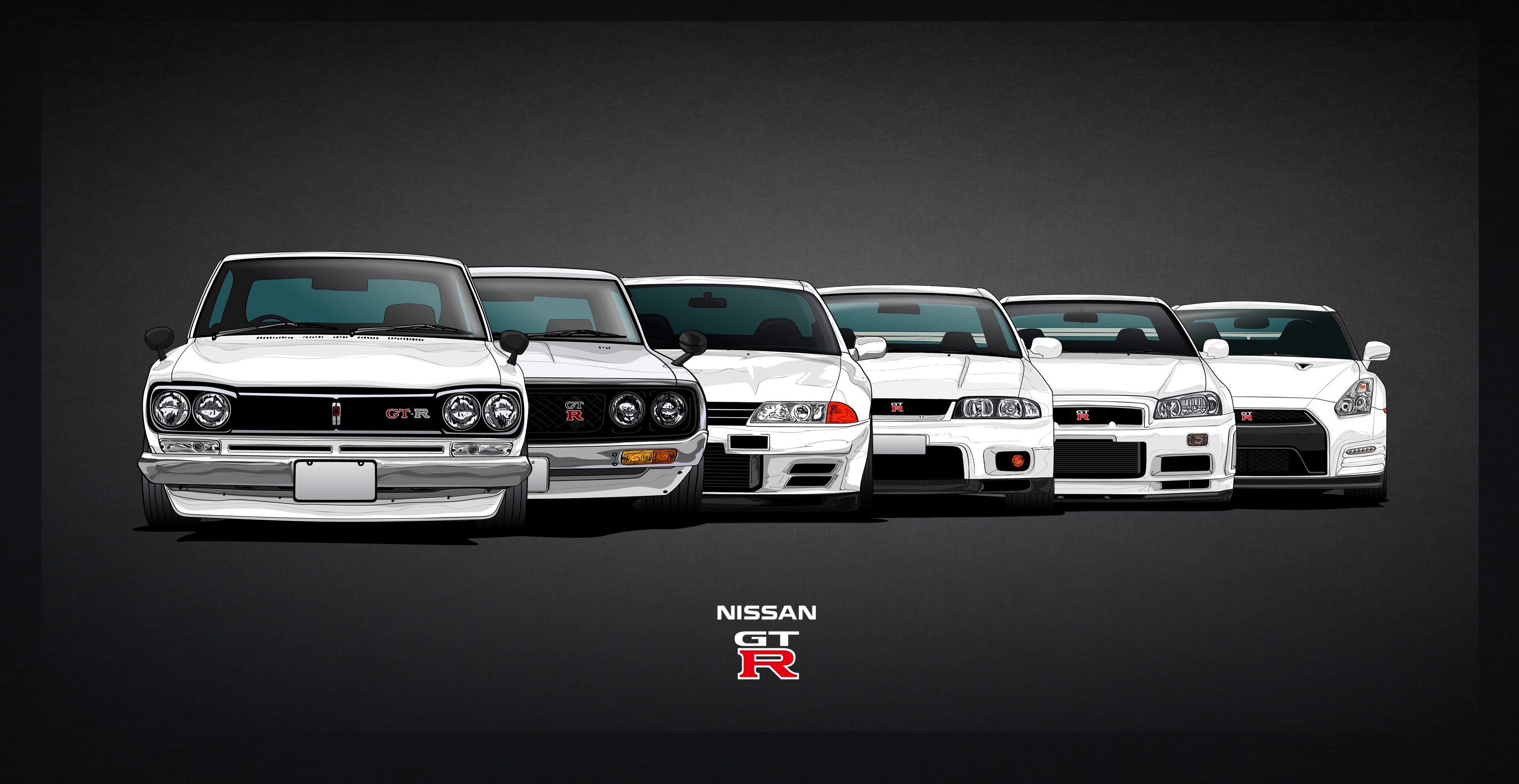 Nissan Gtr Generations HD Wallpaper Hintergrund 3208x1656 ID