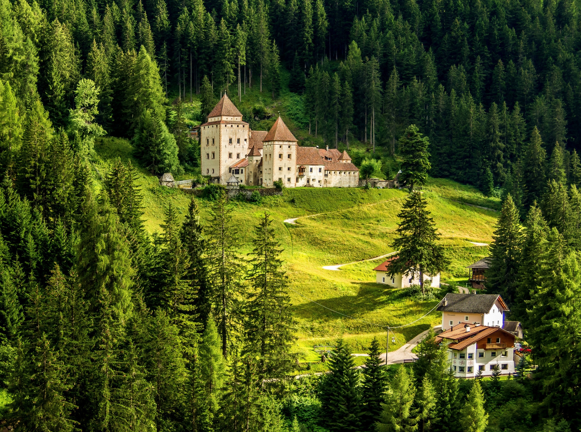 Download Forest Architecture Man Made Castle HD Wallpaper