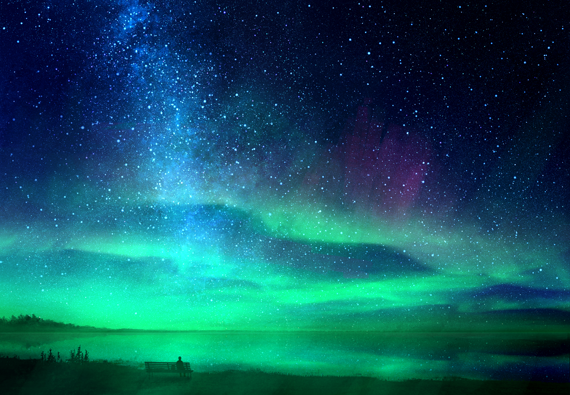 Aurora Dreamscape HD Wallpaper by mks