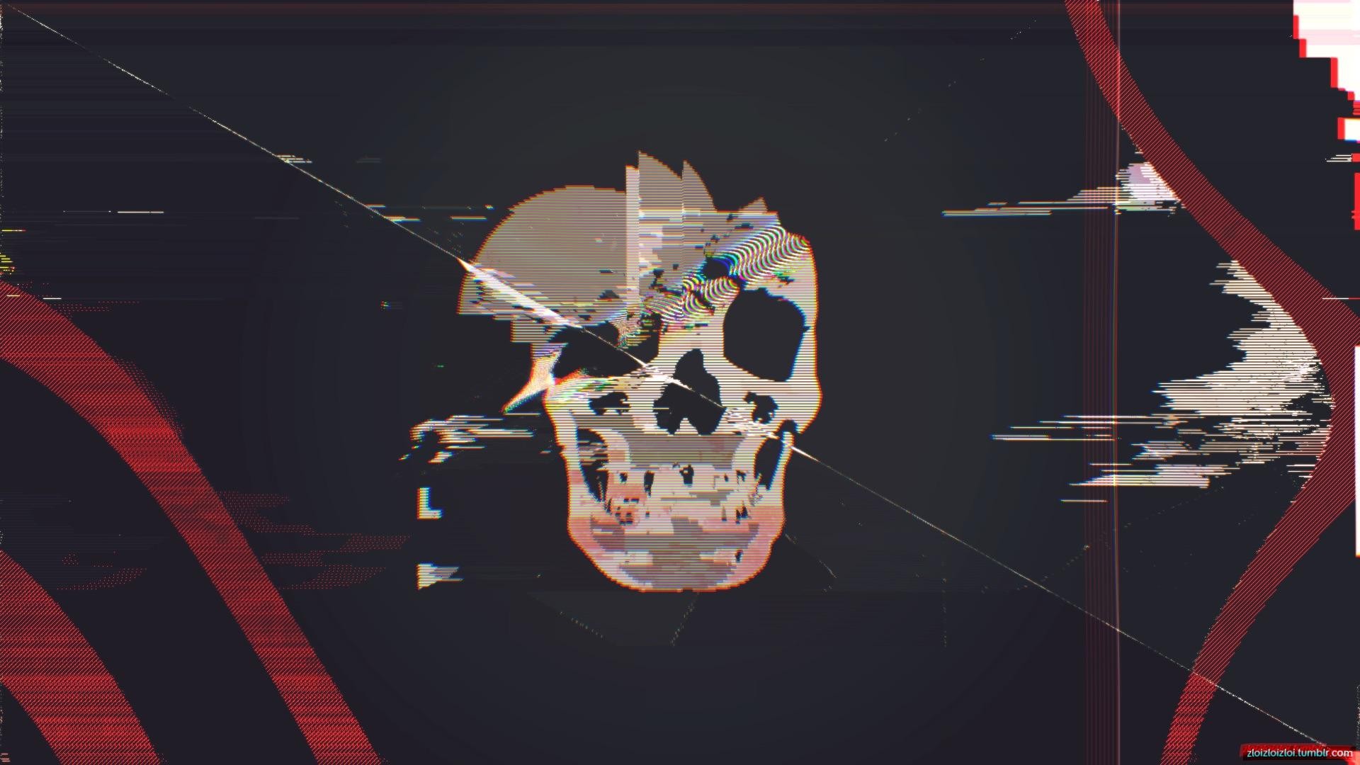 Download Glitch Art Skull Artistic Glitch HD Wallpaper