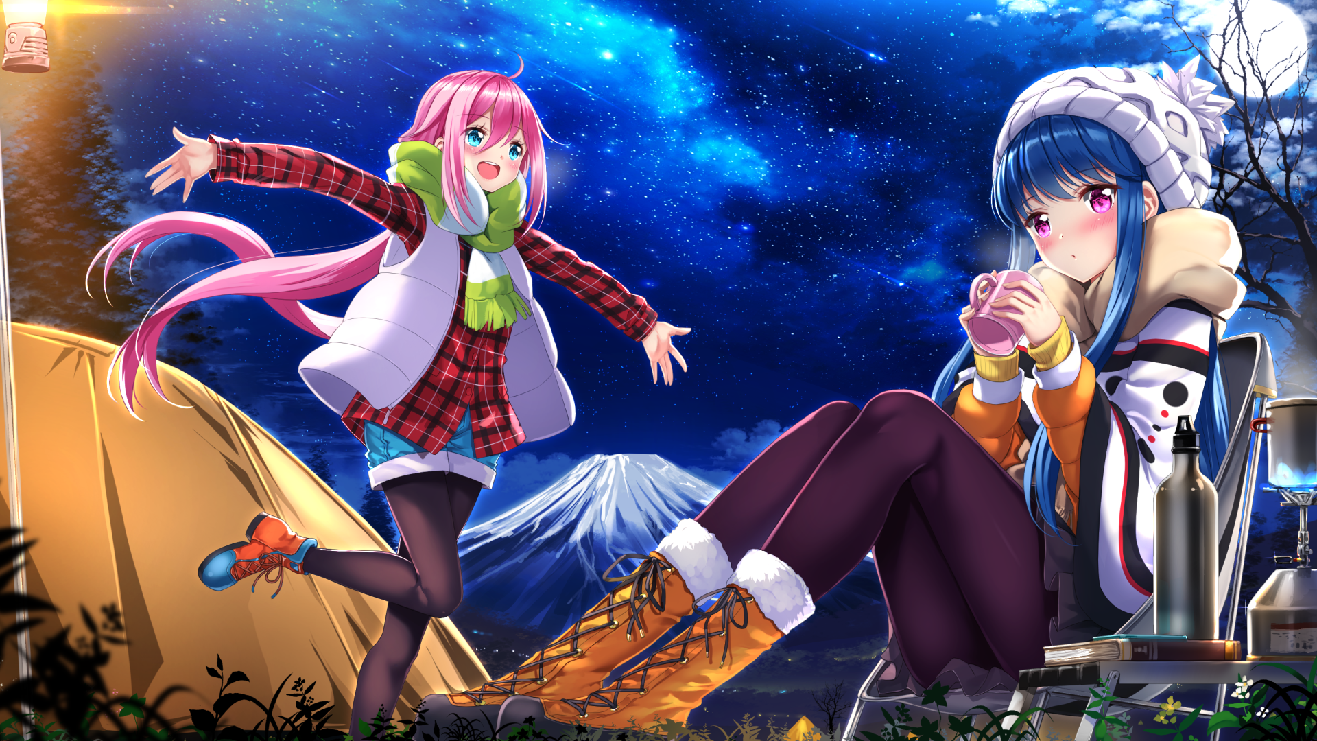 LaidBack Camp HD Wallpaper by swordsouls
