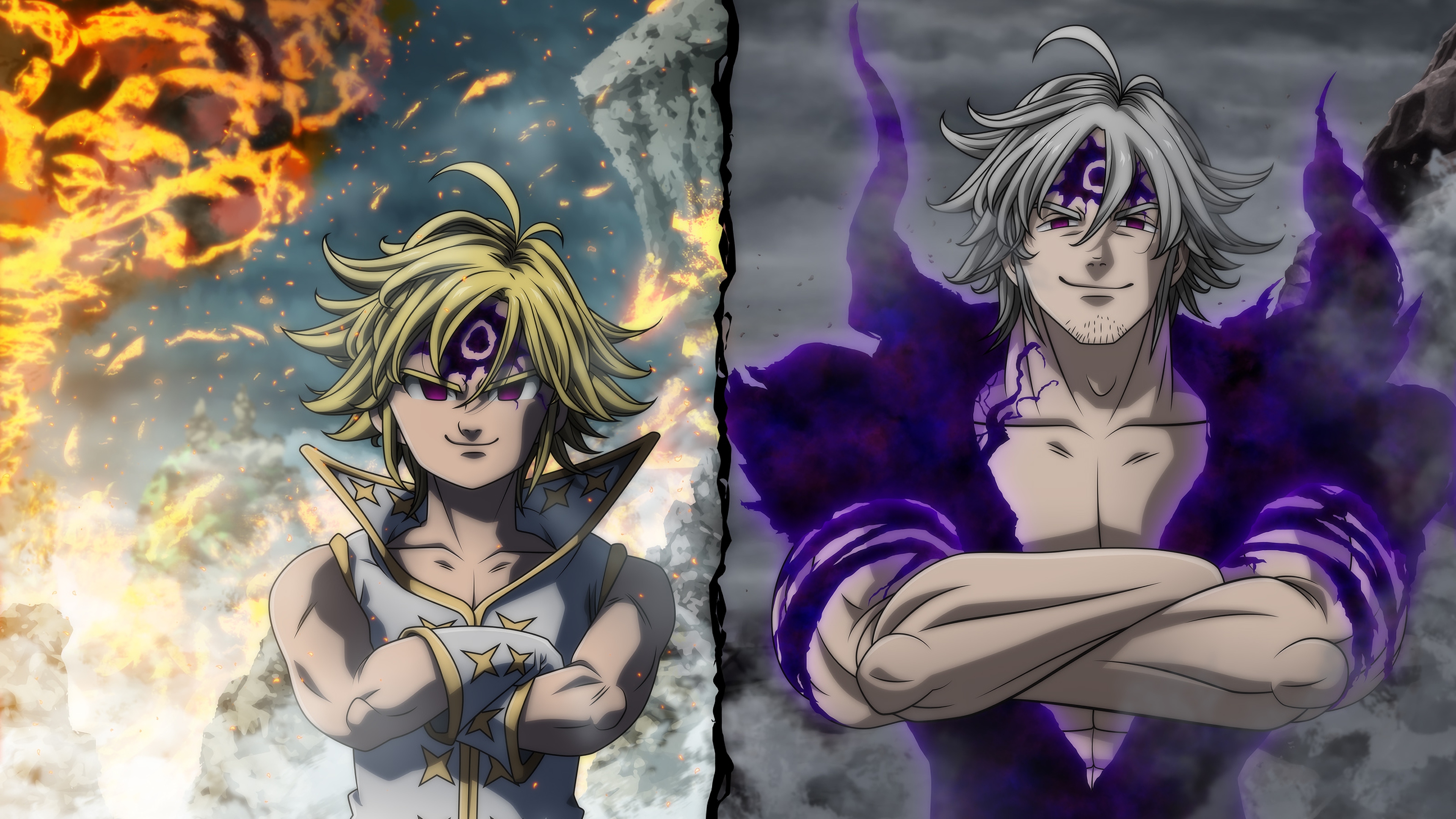 The Seven Deadly Sins 4K Ultra HD Meliodas & Estarossa Wallpaper by