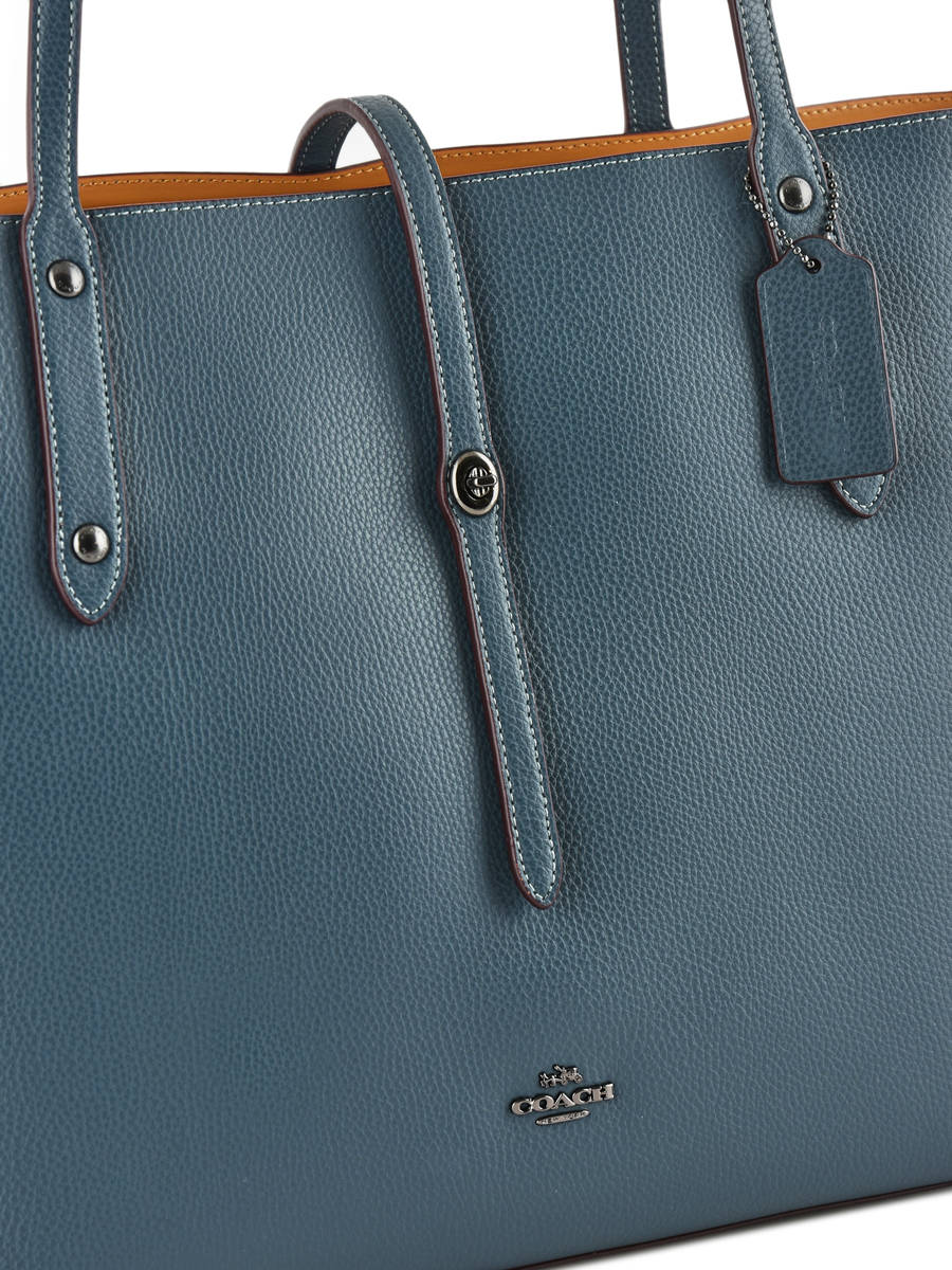 Coach Market Leather Tote Bag Black