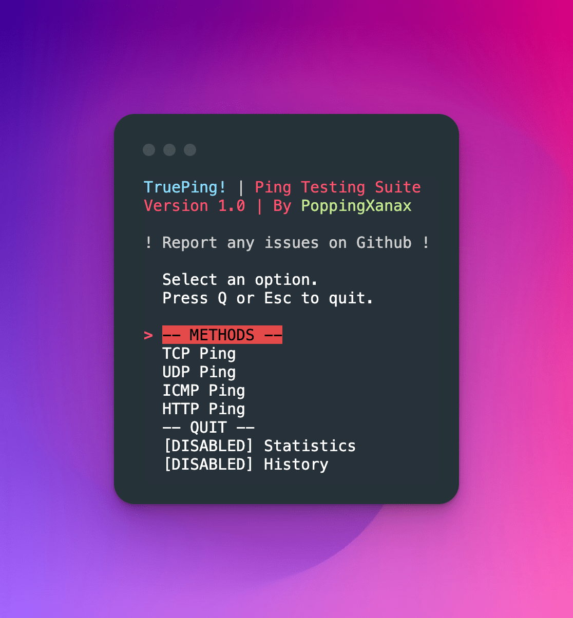 GitHub PoppingXanax/trueping TruePing! is a crossplatform ping and