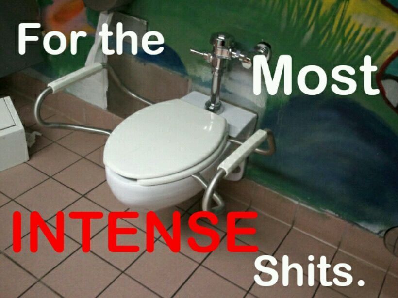 This is at my high school. I know it's a handicap toilet so no need to