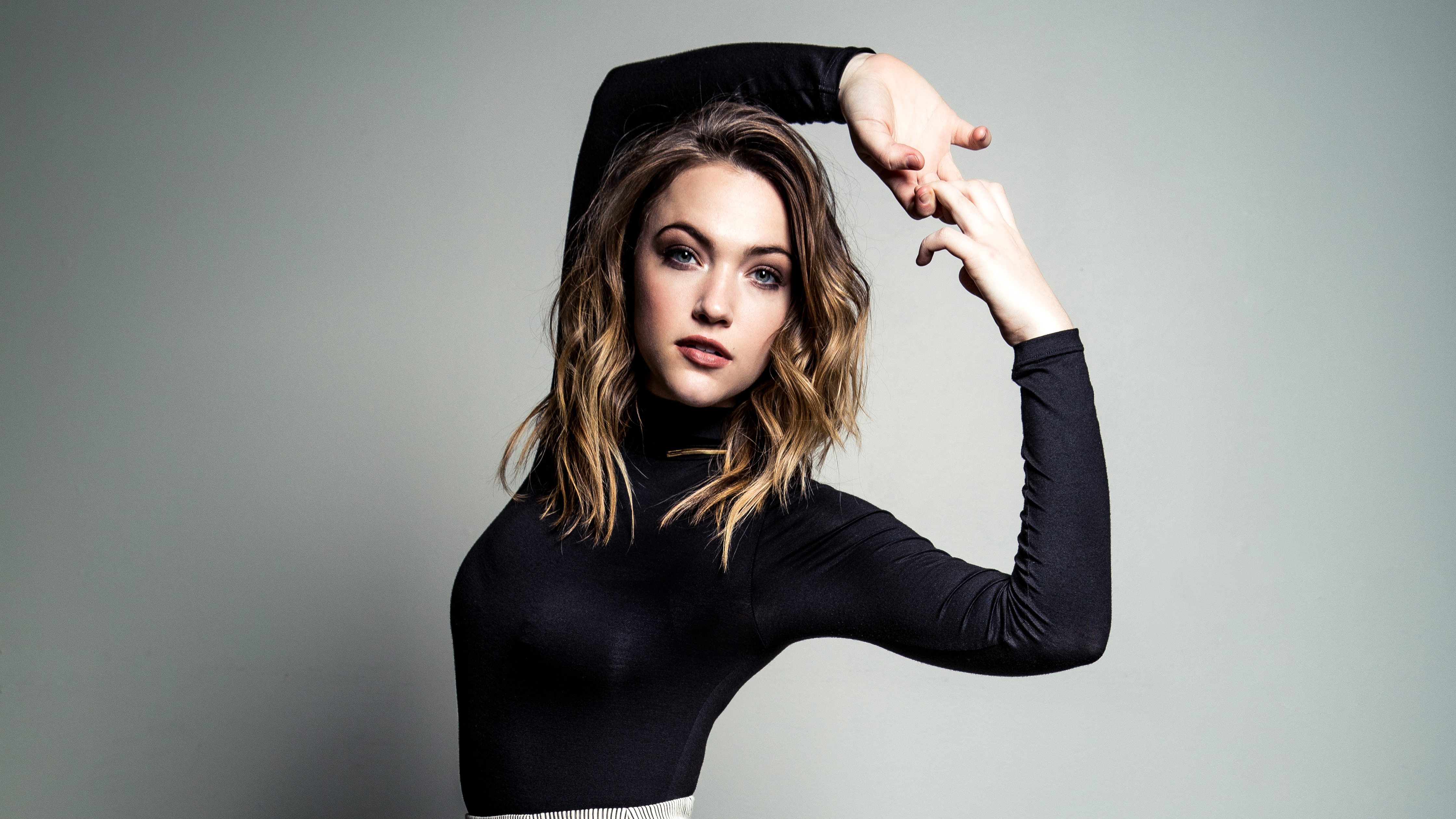 Download Blue Eyes Brunette American Actress Celebrity Violett Beane 4k