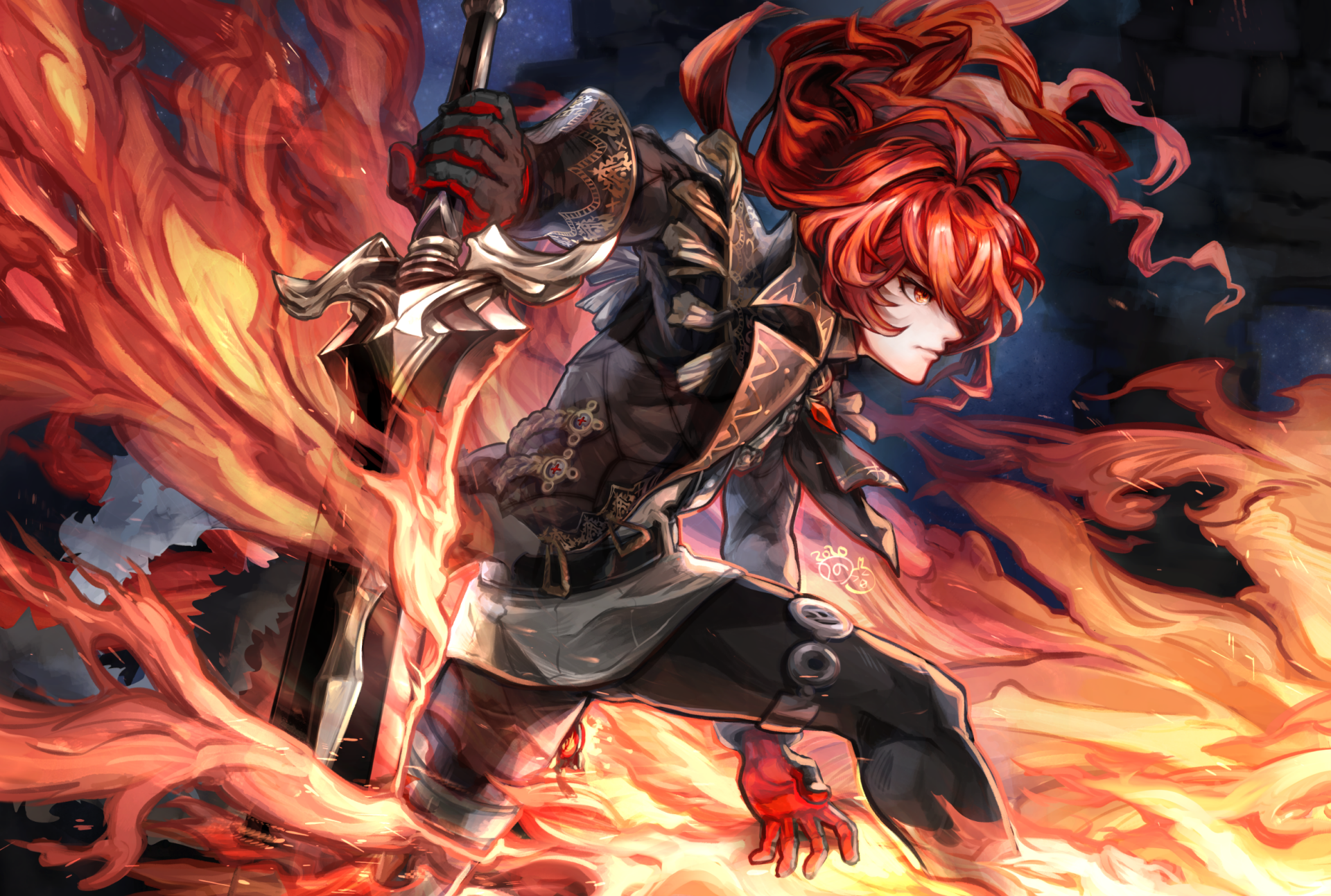 Diluc (Genshin Impact) HD Wallpaper Background Image 2457x1654