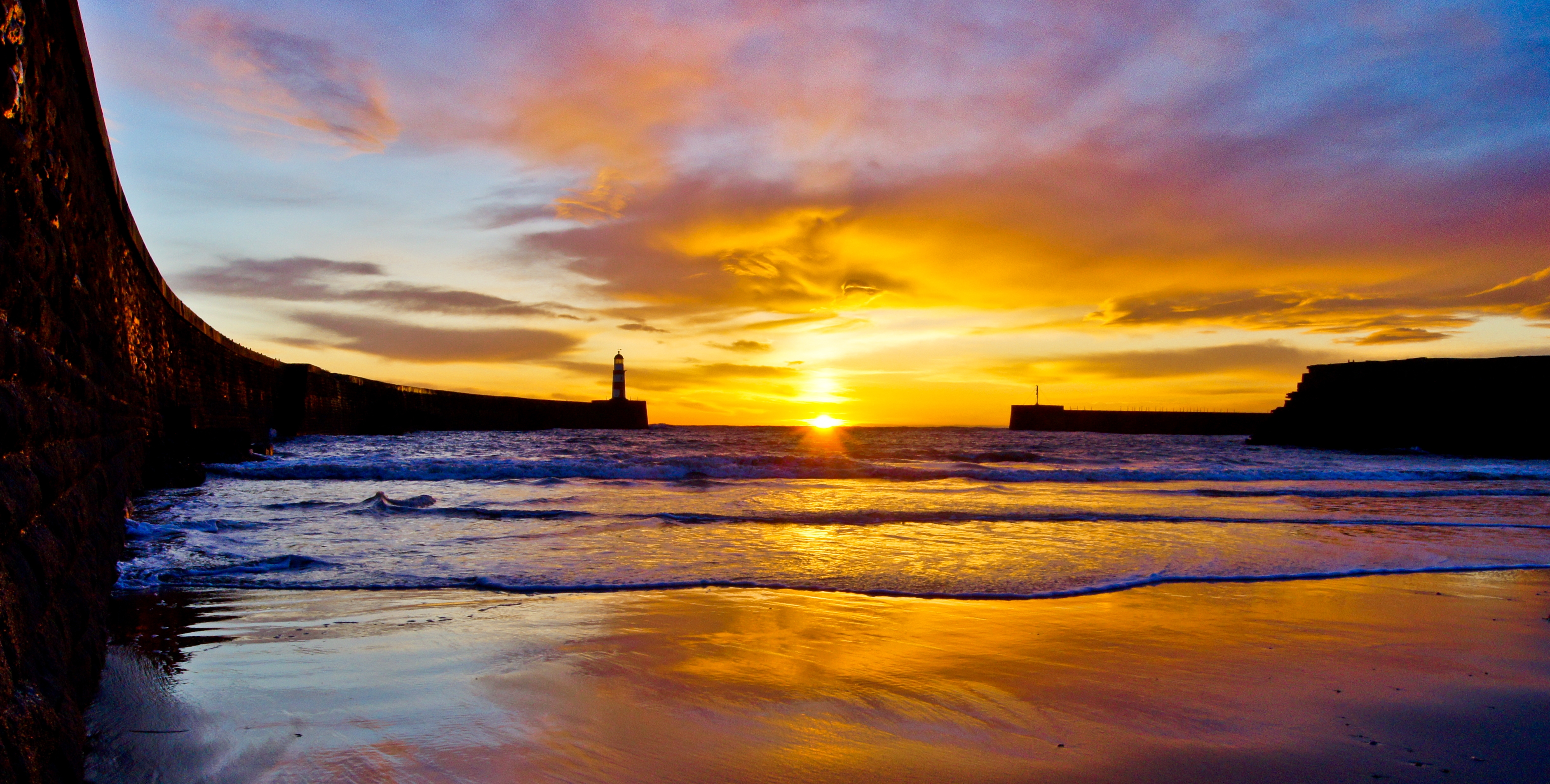 Coucher De Soleil Fond d'écran HD Image 3761x1904