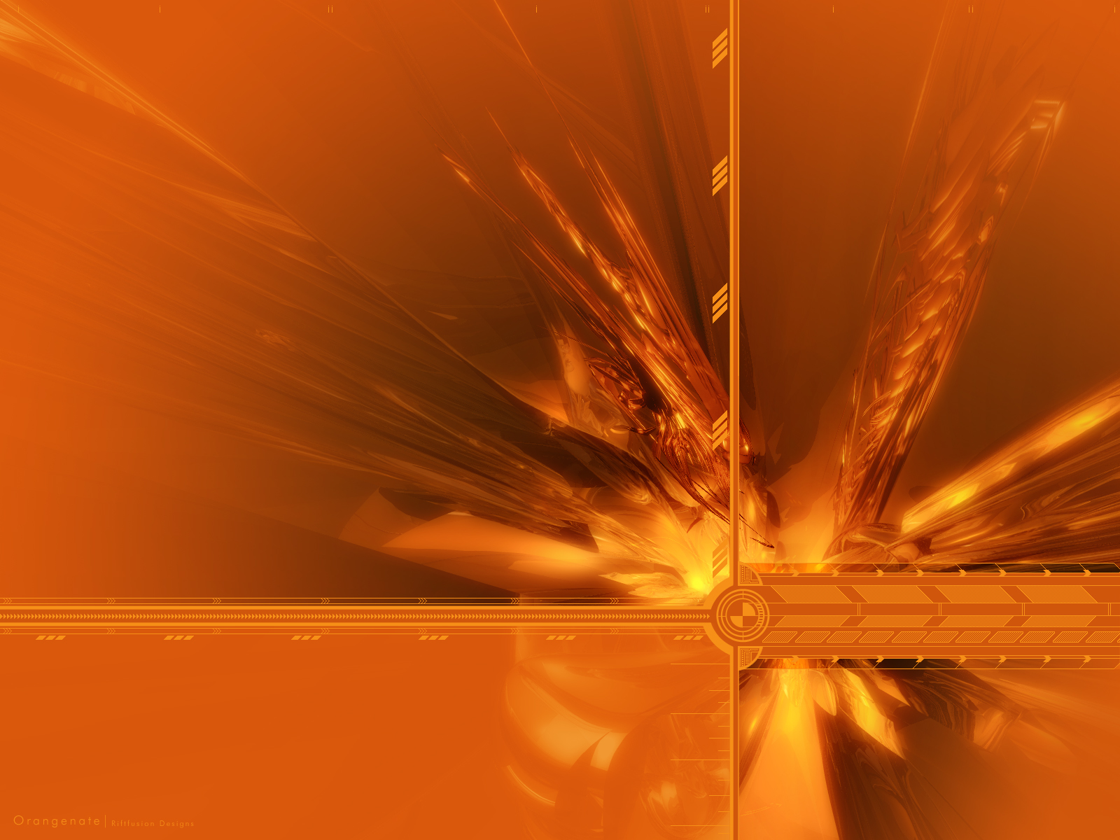 Abstract Orange System HD Wallpaper