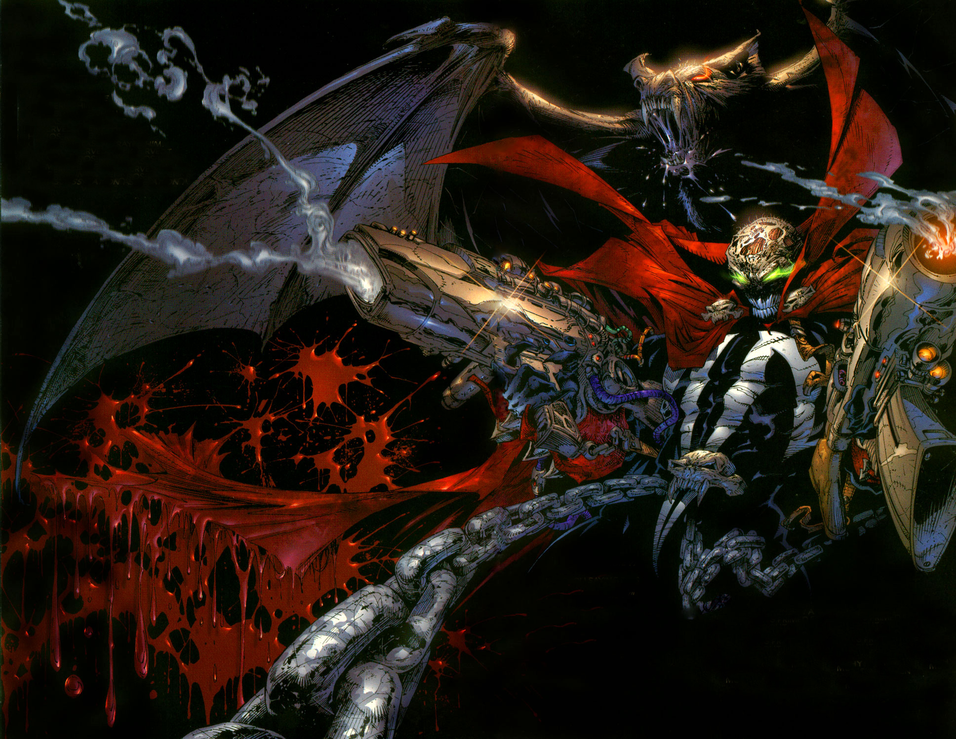 Spawn Undead Comic Bat HD Wallpaper
