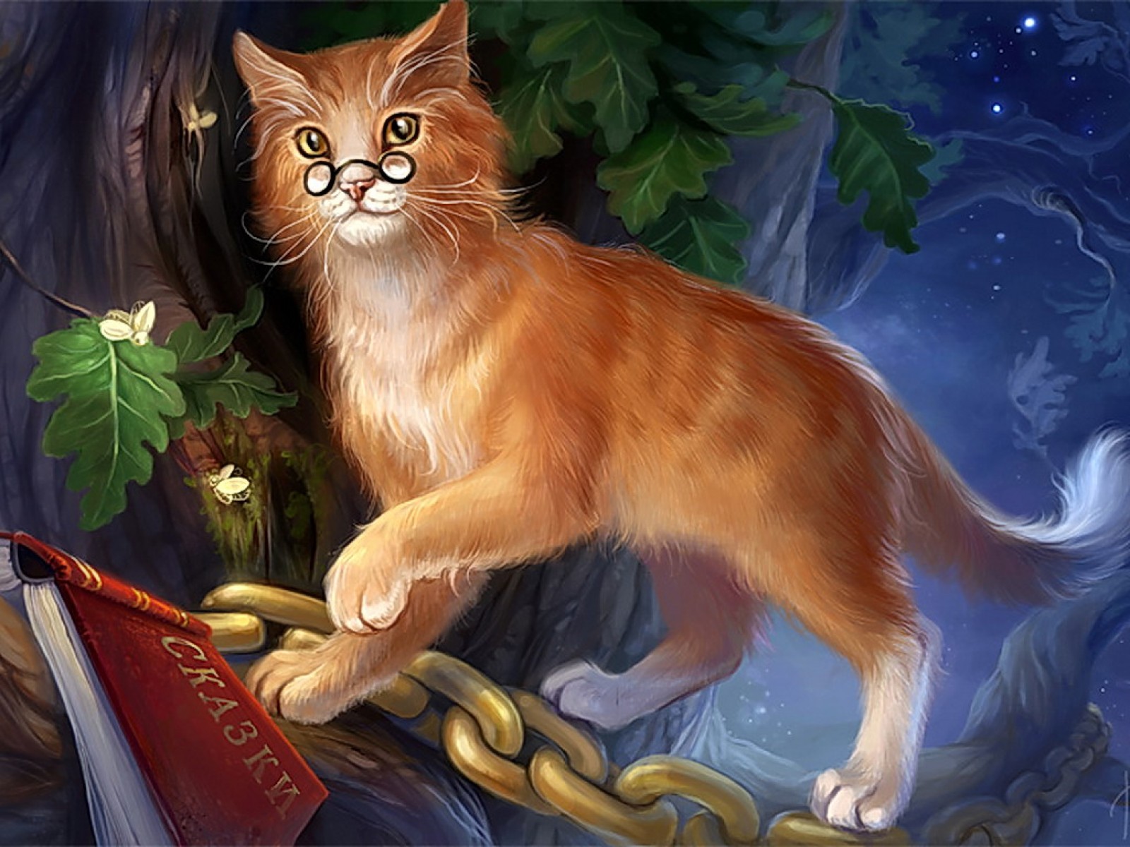 Enchanted Cat A Fantasy HD Wallpaper by Natalia Motuz