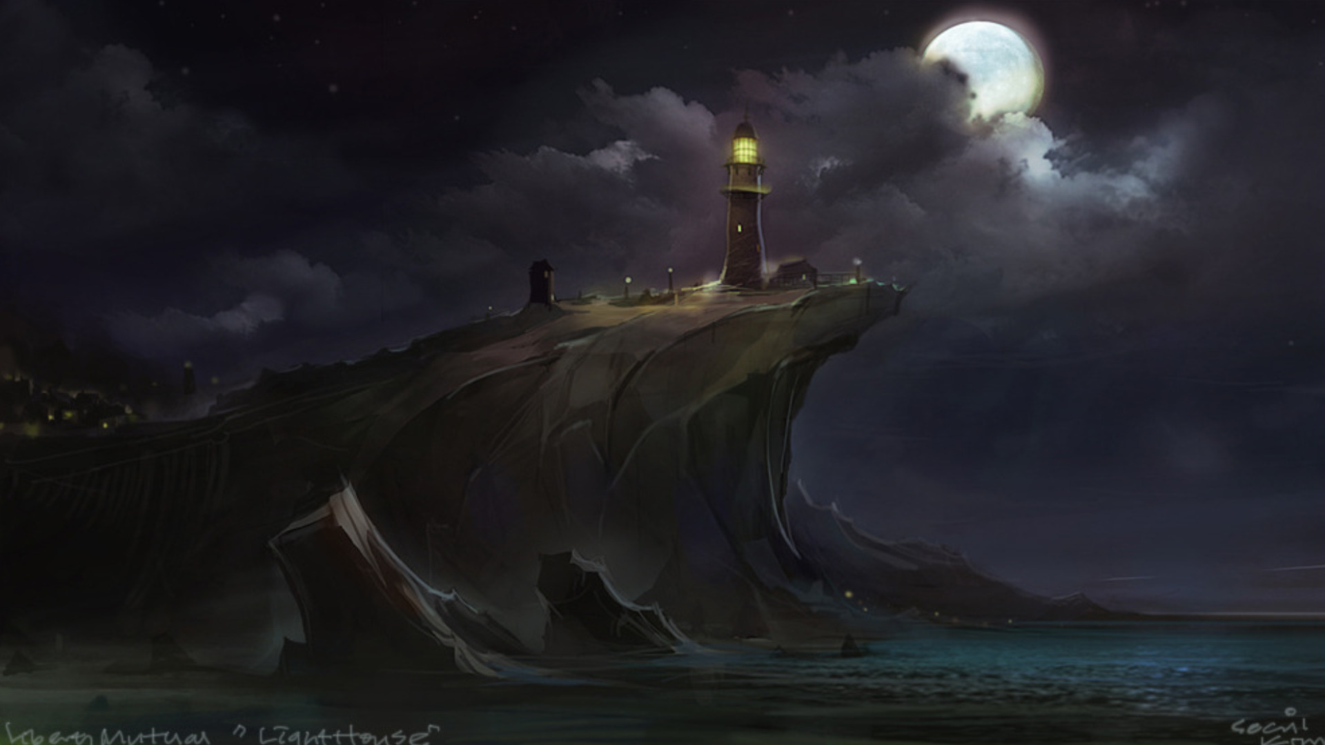 Download Artistic Lighthouse HD Wallpaper