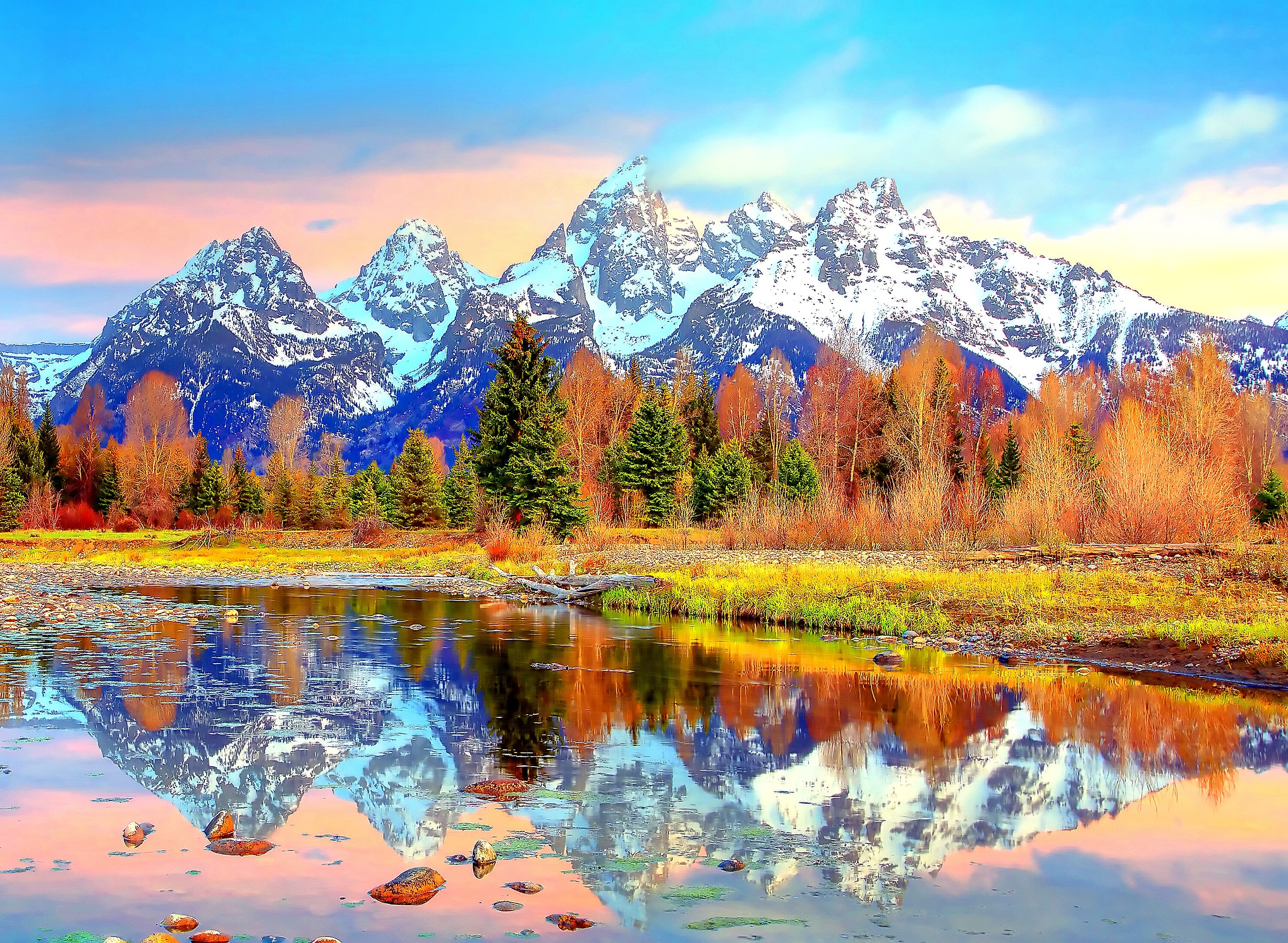 Teton Range HD Wallpaper Background Image 3000x2197
