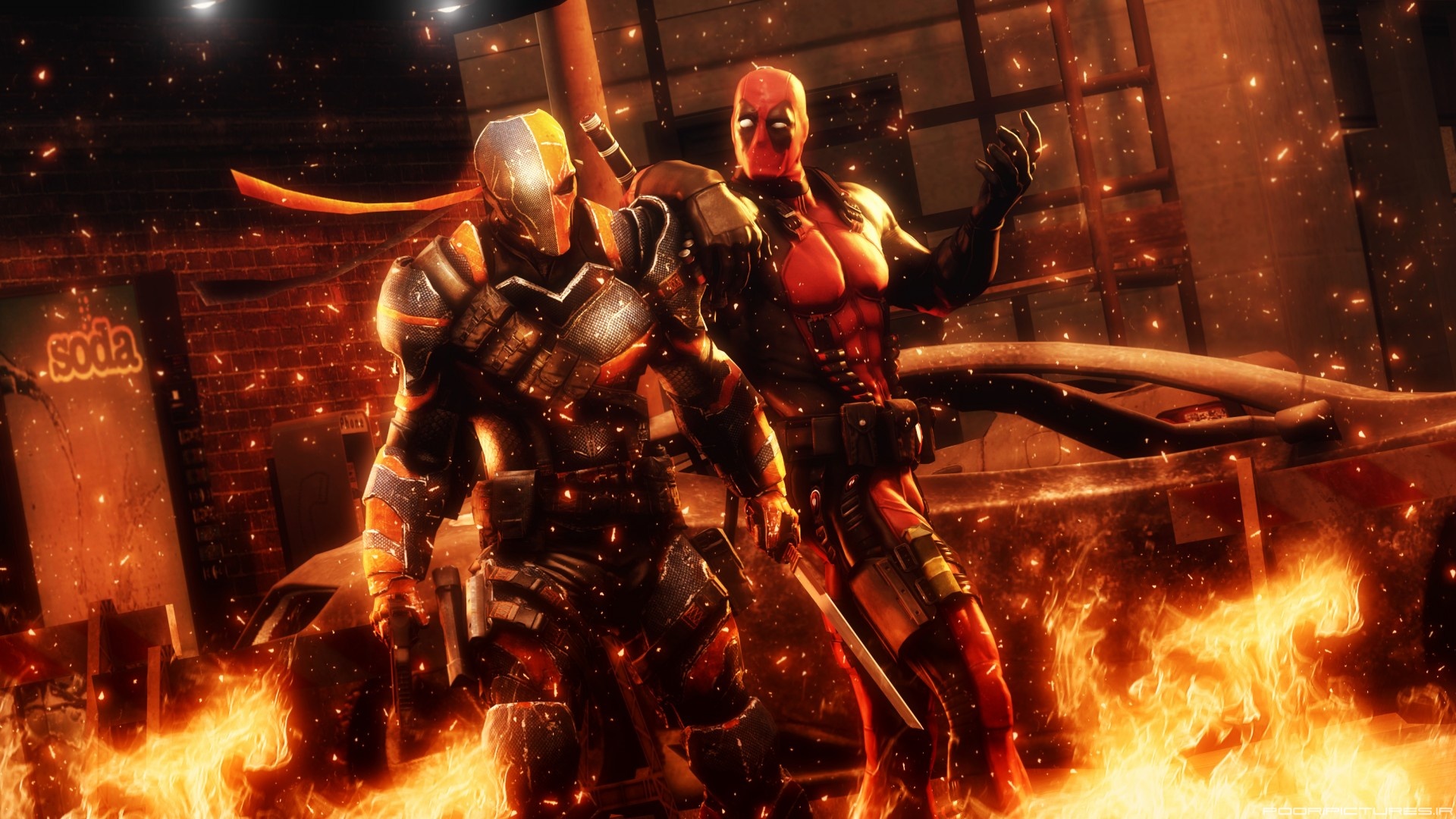 Deadpool Vs. Deathstroke HD Wallpaper Background Image 1920x1080