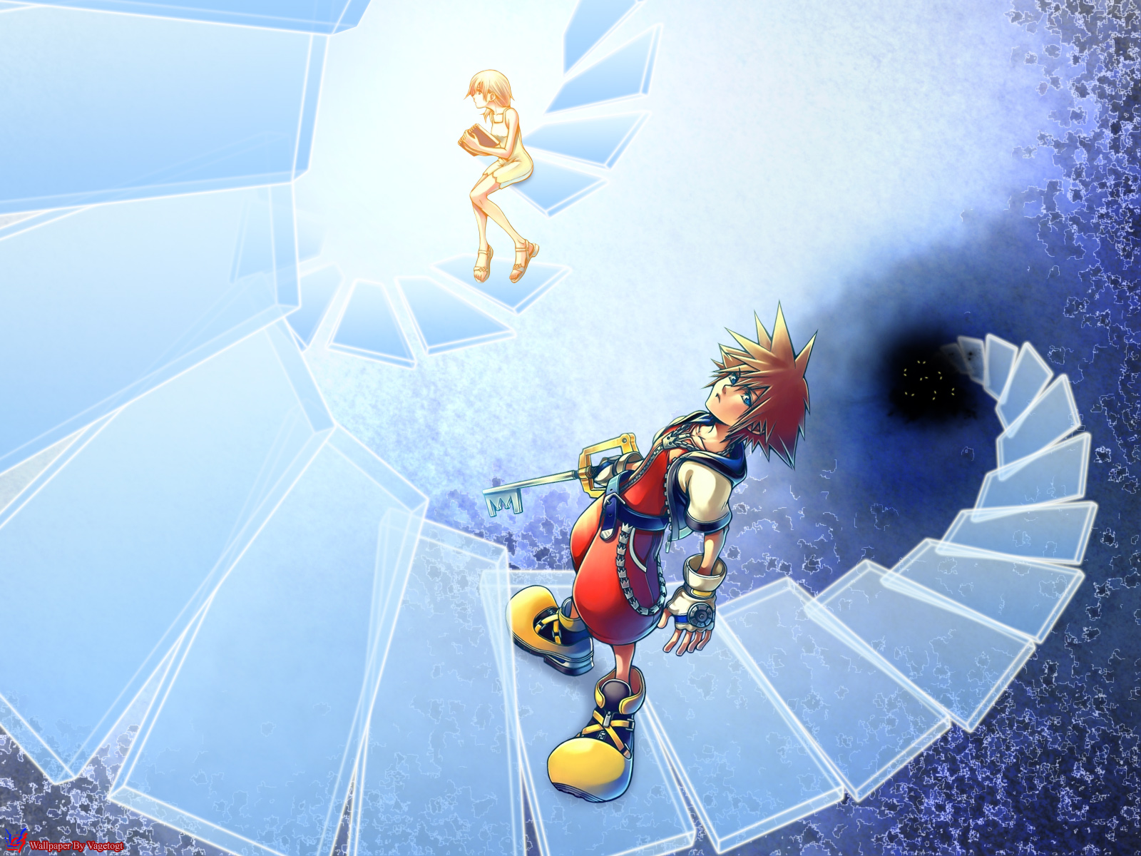 Kingdom Hearts Sora & Naminé HD Wallpaper