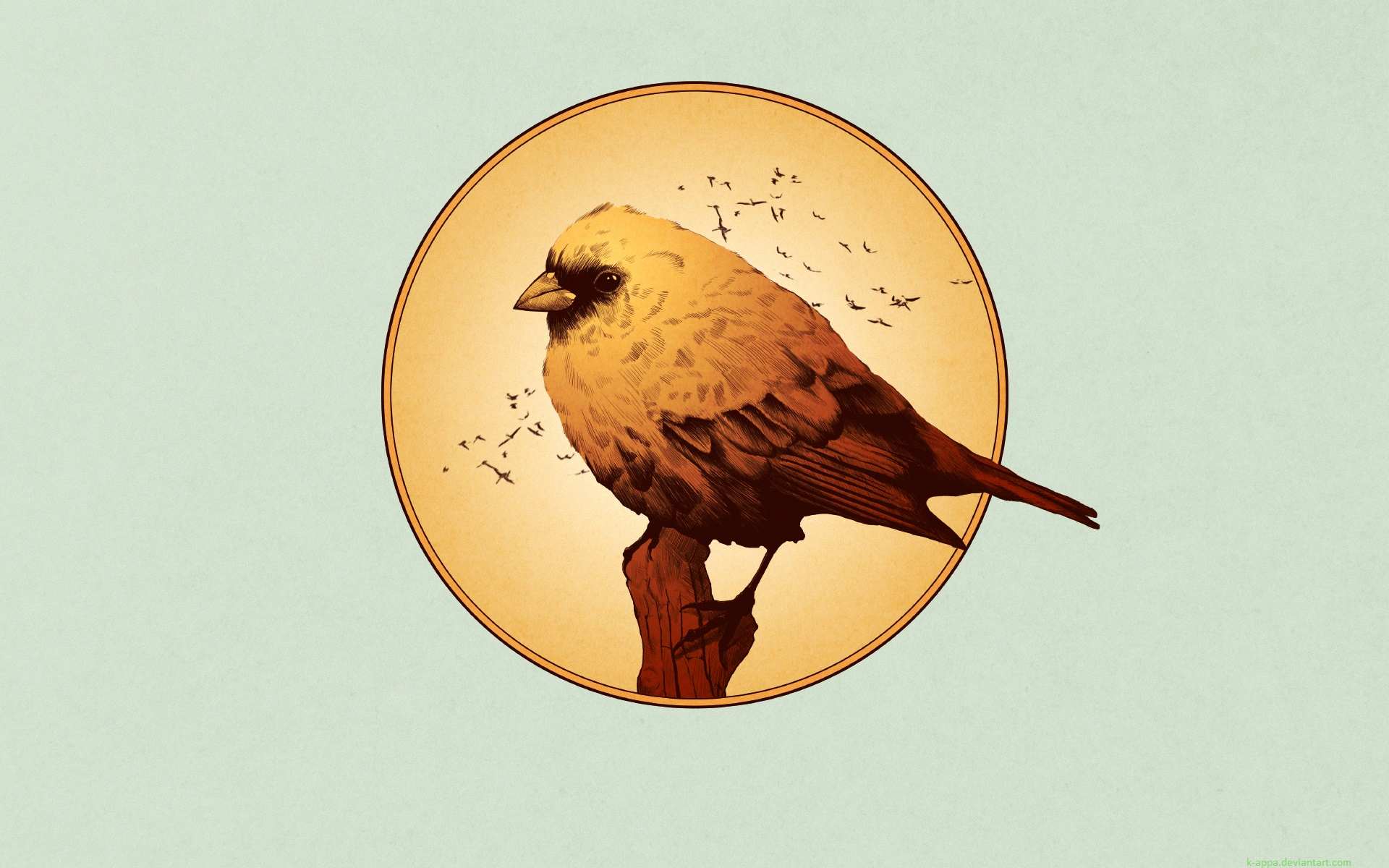 Yellowandblue Bird Sitting On The Tree Hd Wallpaper 60A