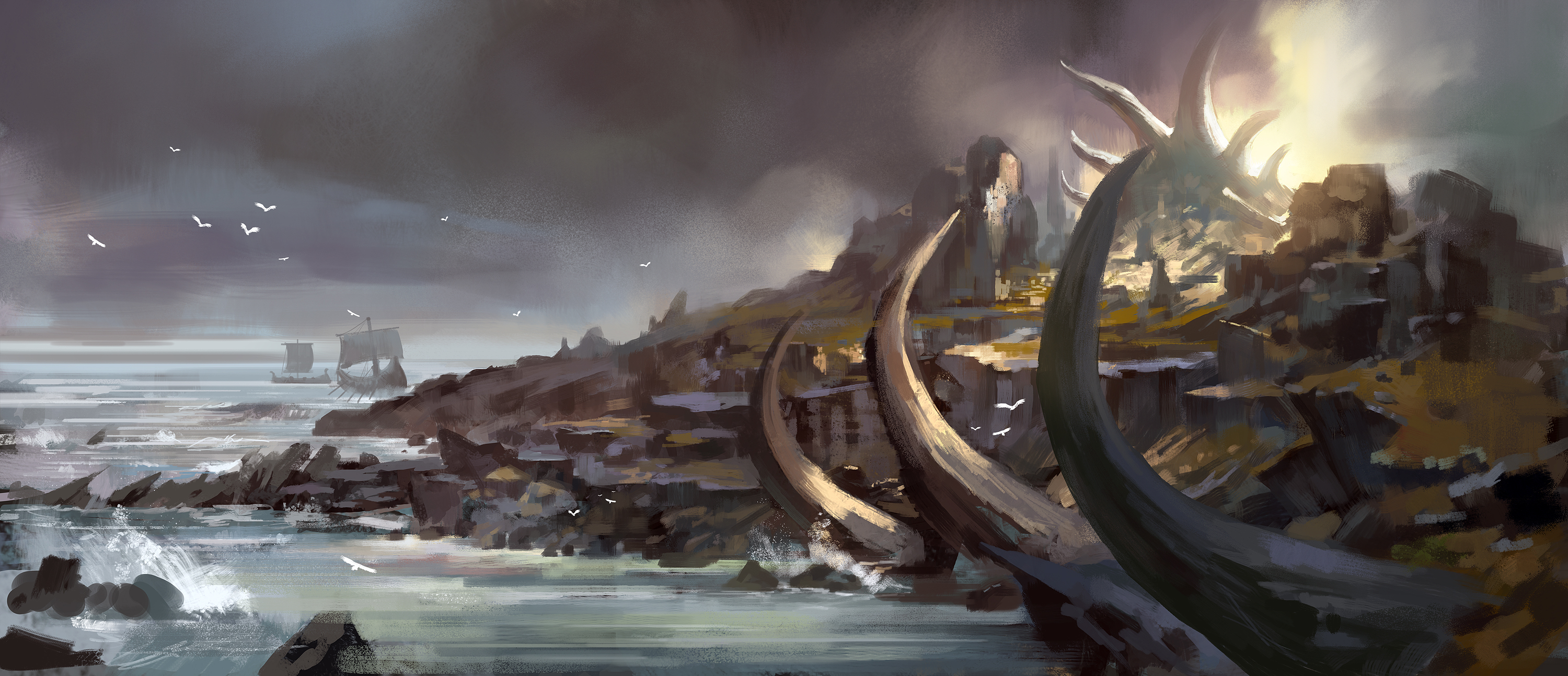 Fantasy A Song Of Ice And Fire HD Wallpaper Background Image 3000x1293