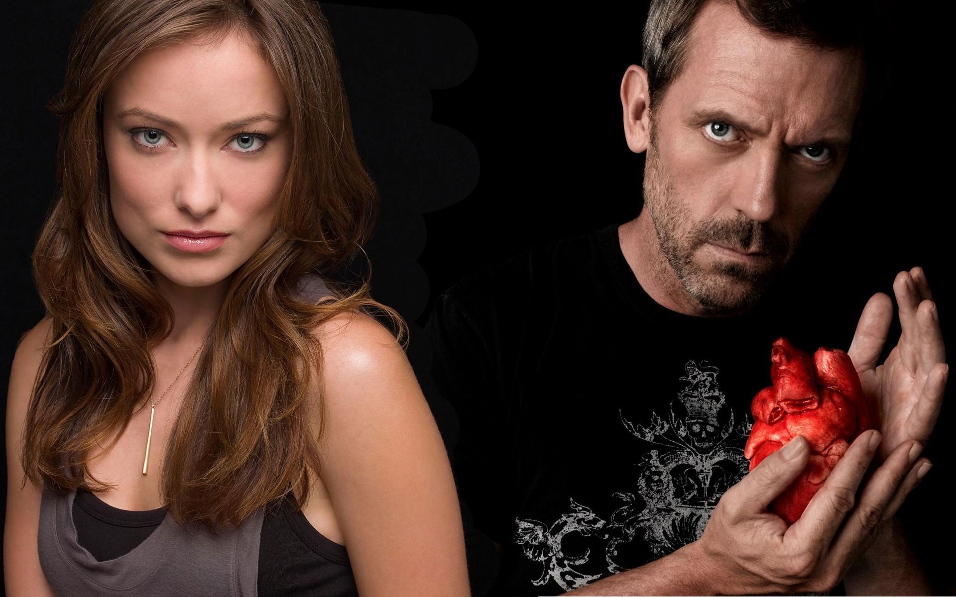 House TV Show HD Wallpaper feat. Olivia Wilde & Hugh Laurie