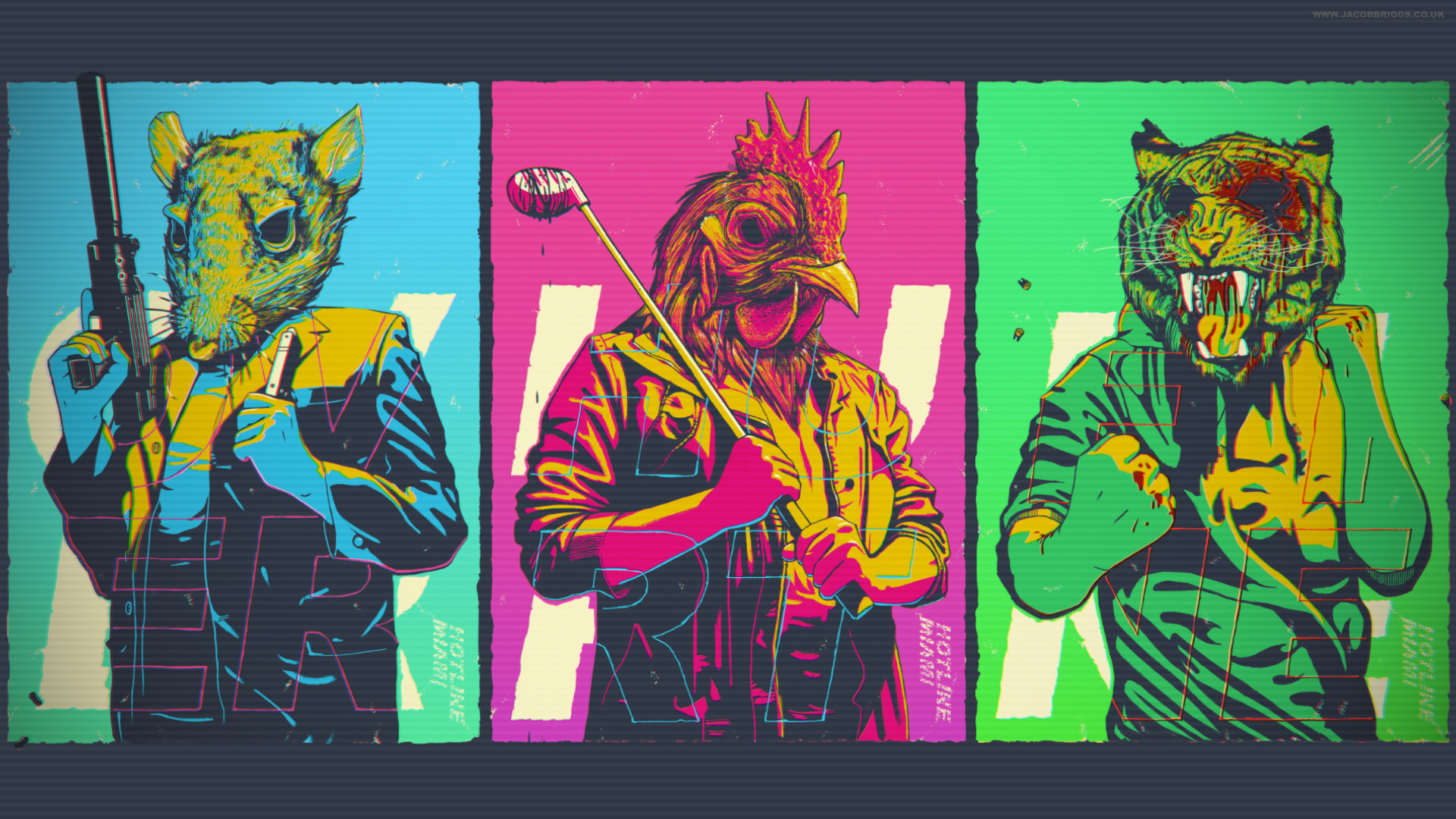 Hotline Miami HD Wallpaper Vivid Madness Unleashed