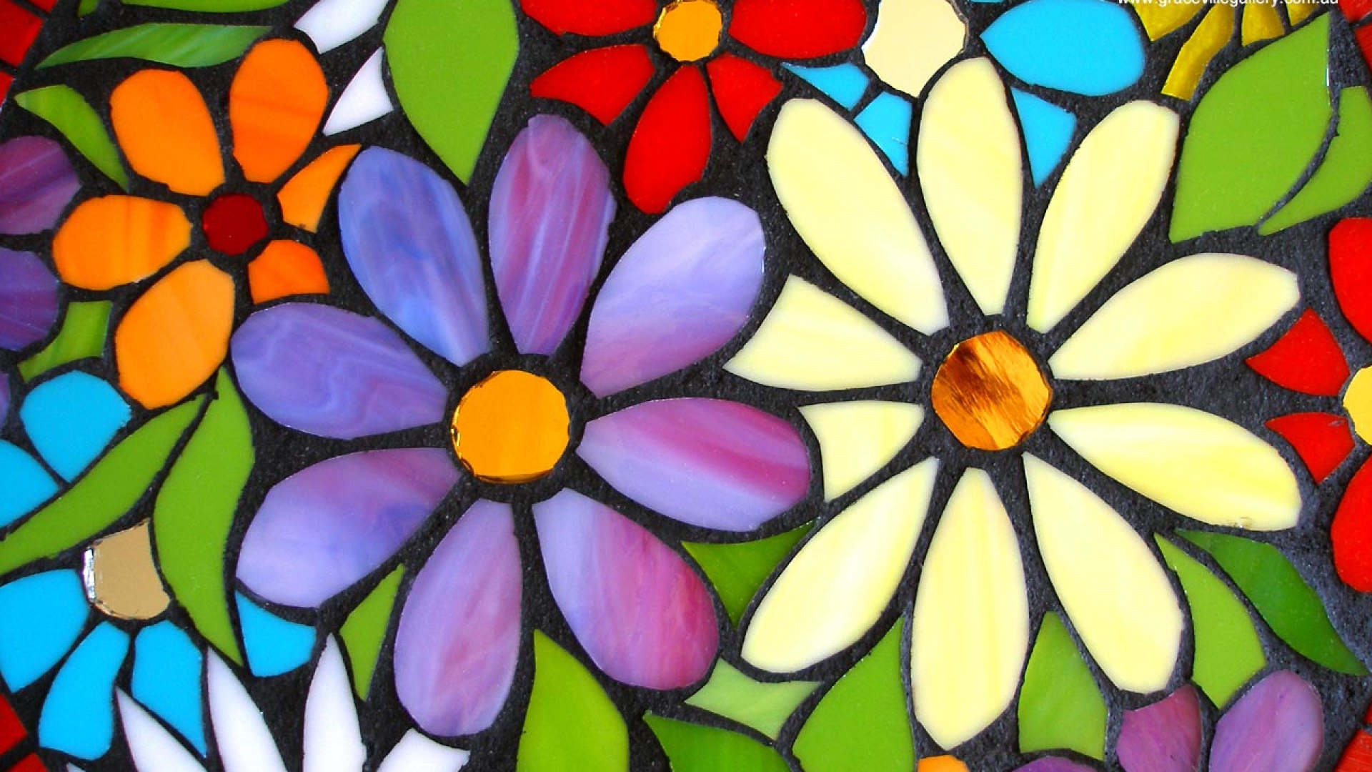 Simple Stained Glass Flower