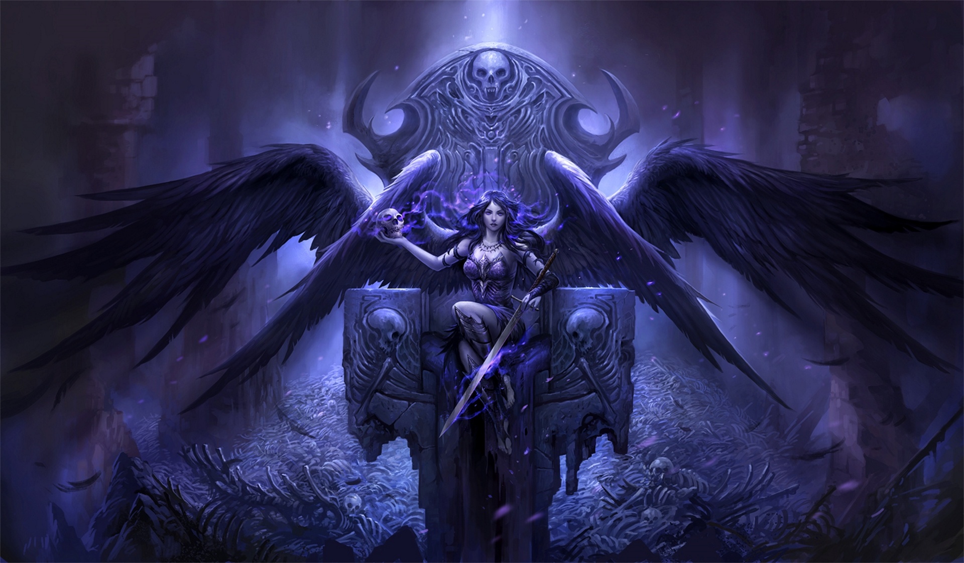 Gothic Angel Warrior HD Wallpaper by sandara
