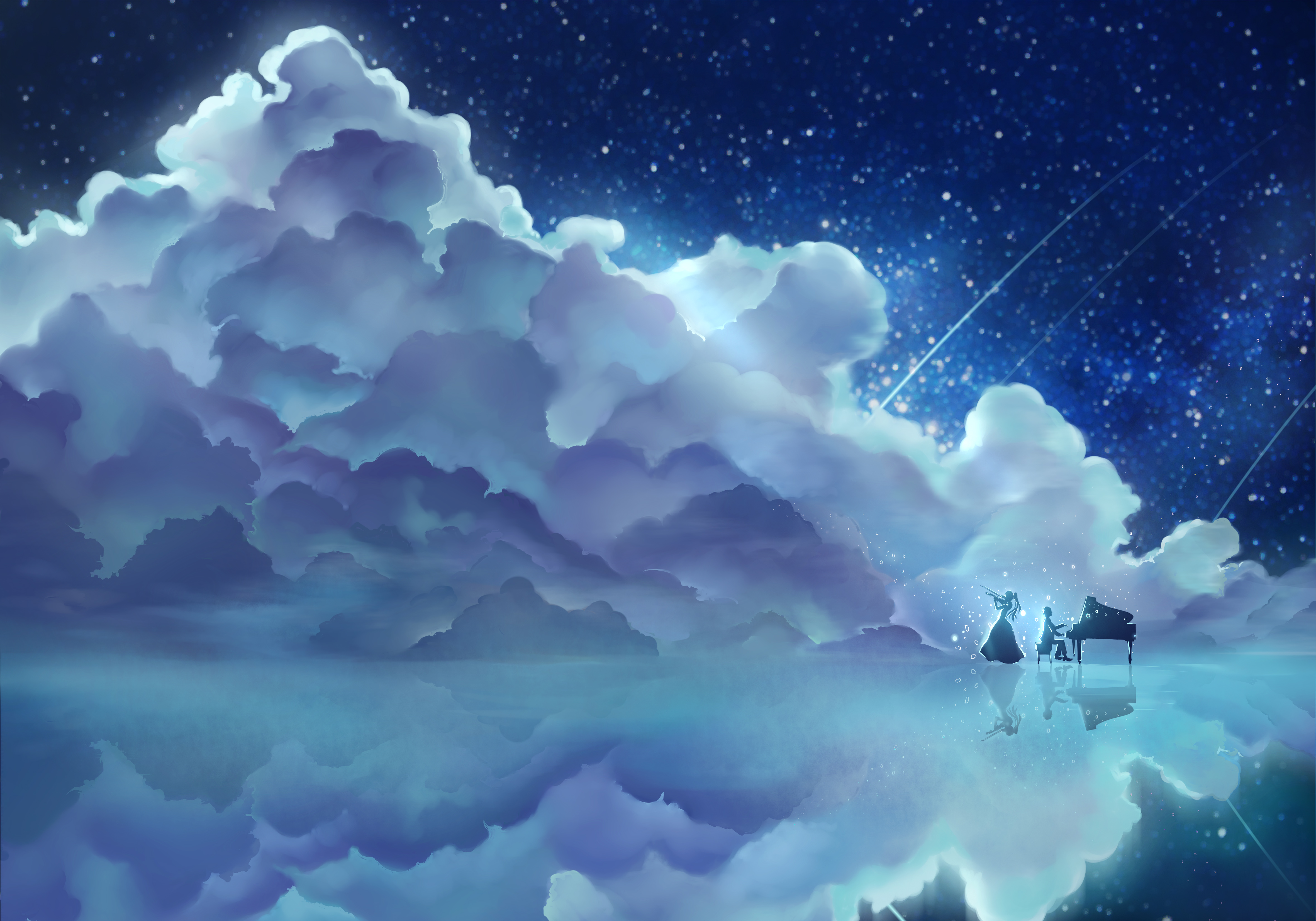 Your Lie in April 4K Ultra HD Wallpaper Kousei Arima & Kaori Miyazono