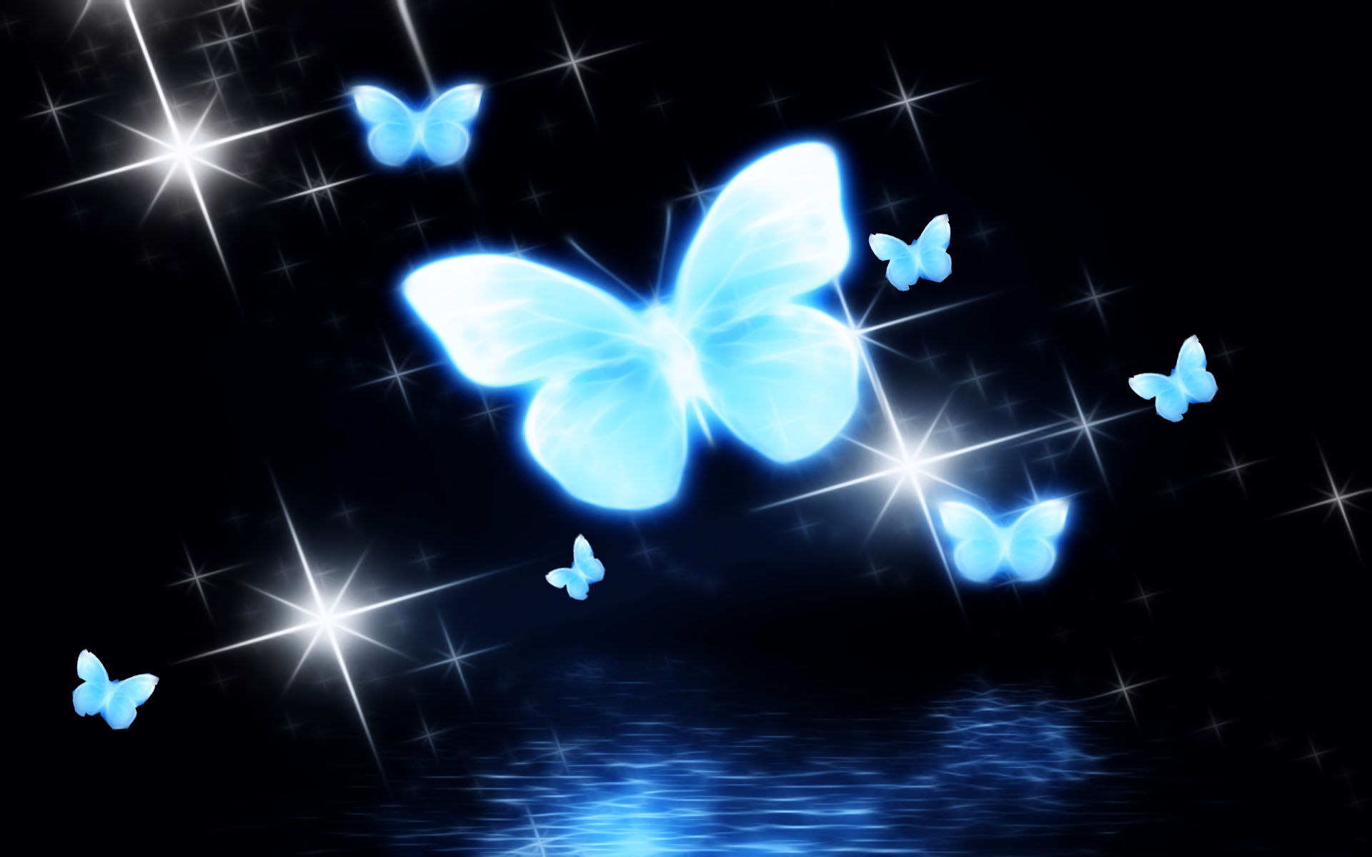 Download Blue Artistic Butterfly HD Wallpaper