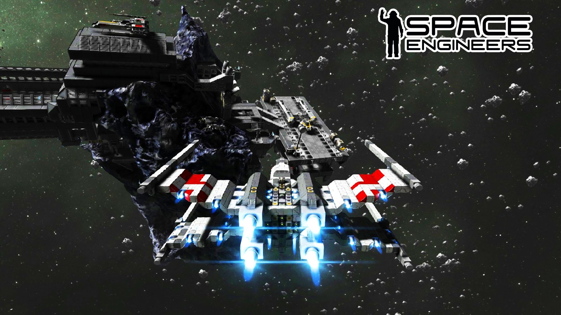 Space Engineers Game HD Wallpaper Epic Spacecraft Design