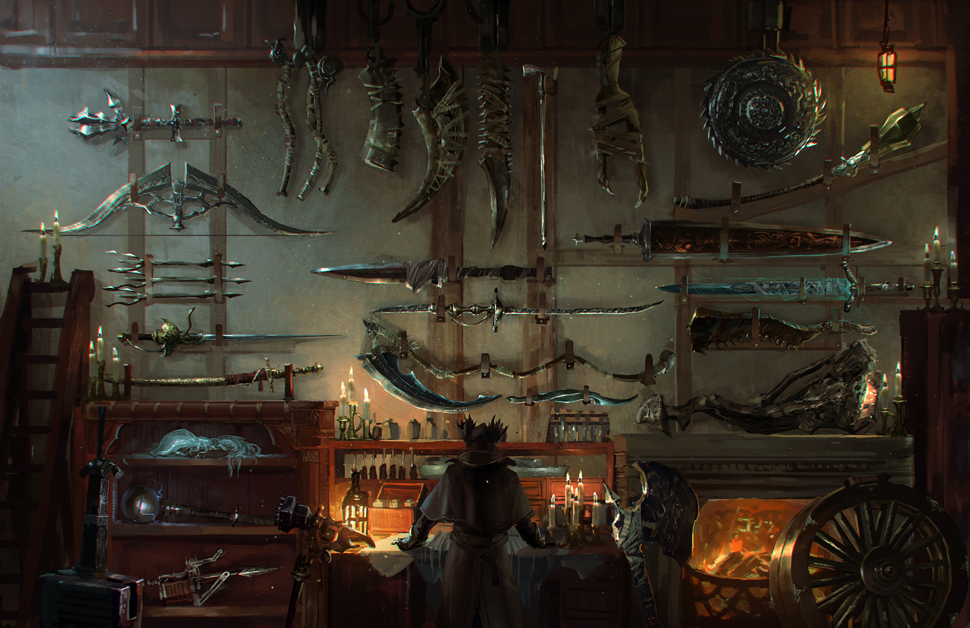 Bloodborne weapons by Ishutani