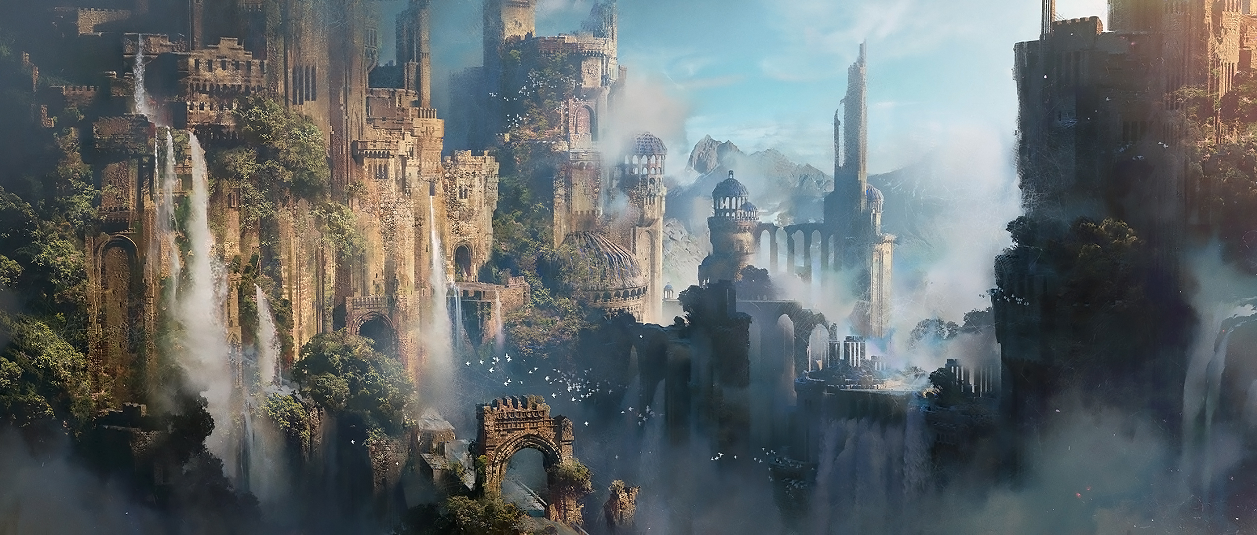 Download Fantasy Ruin HD Wallpaper by Red Hong