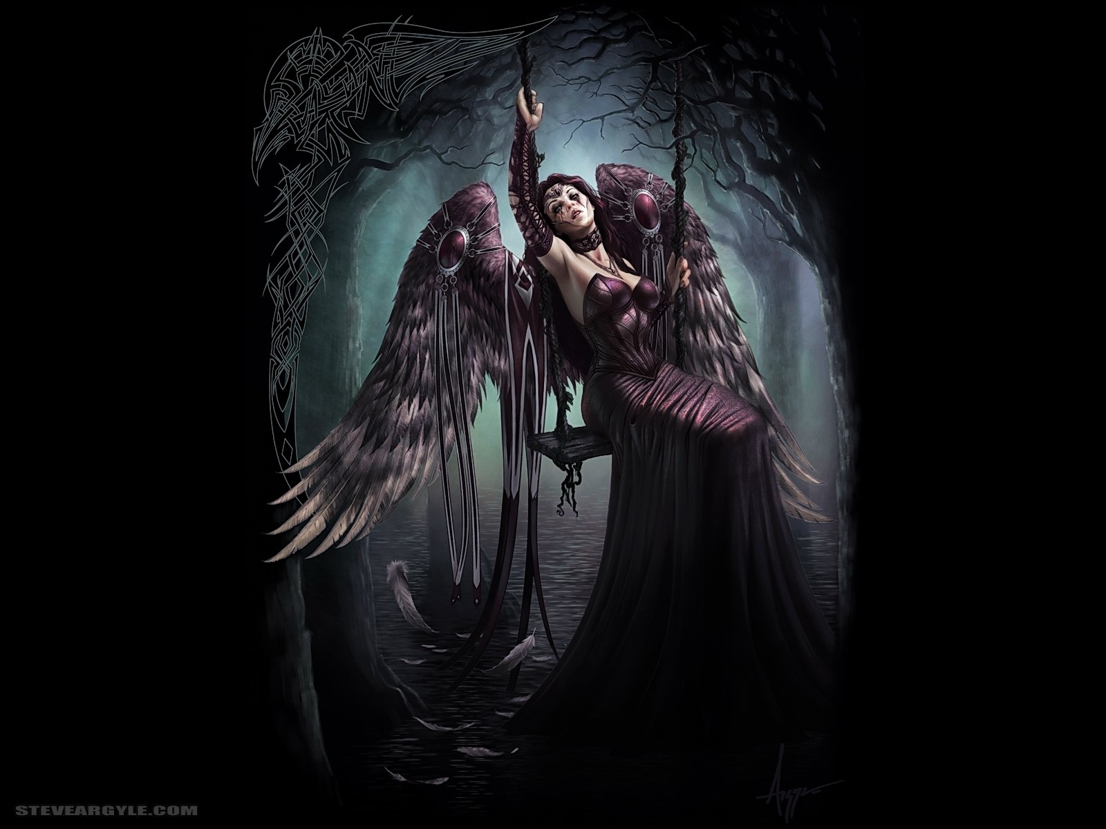 Gothic Fantasy Angel HD Wallpaper by Steve Argyle